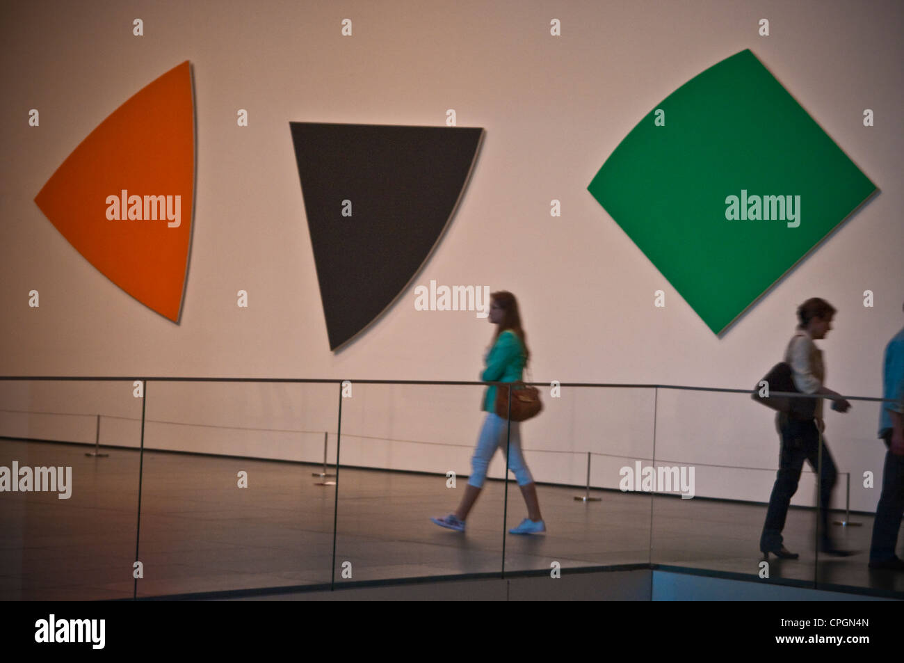 Museum of Modern Art visitors, exhibits, people Stock Photo Alamy