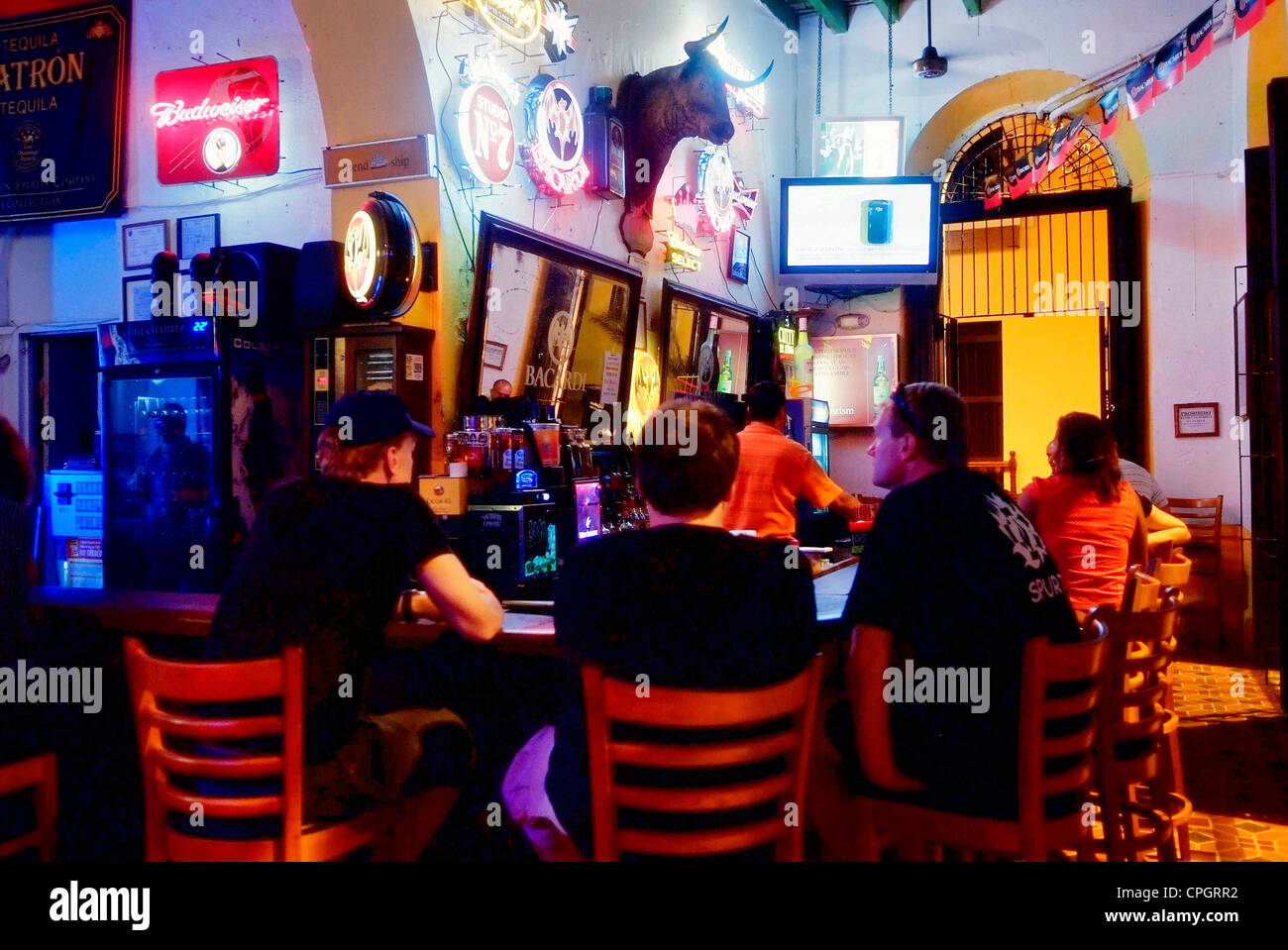 PUERTO RICO SAN JUAN The Old Town Bars Stock Photo Alamy