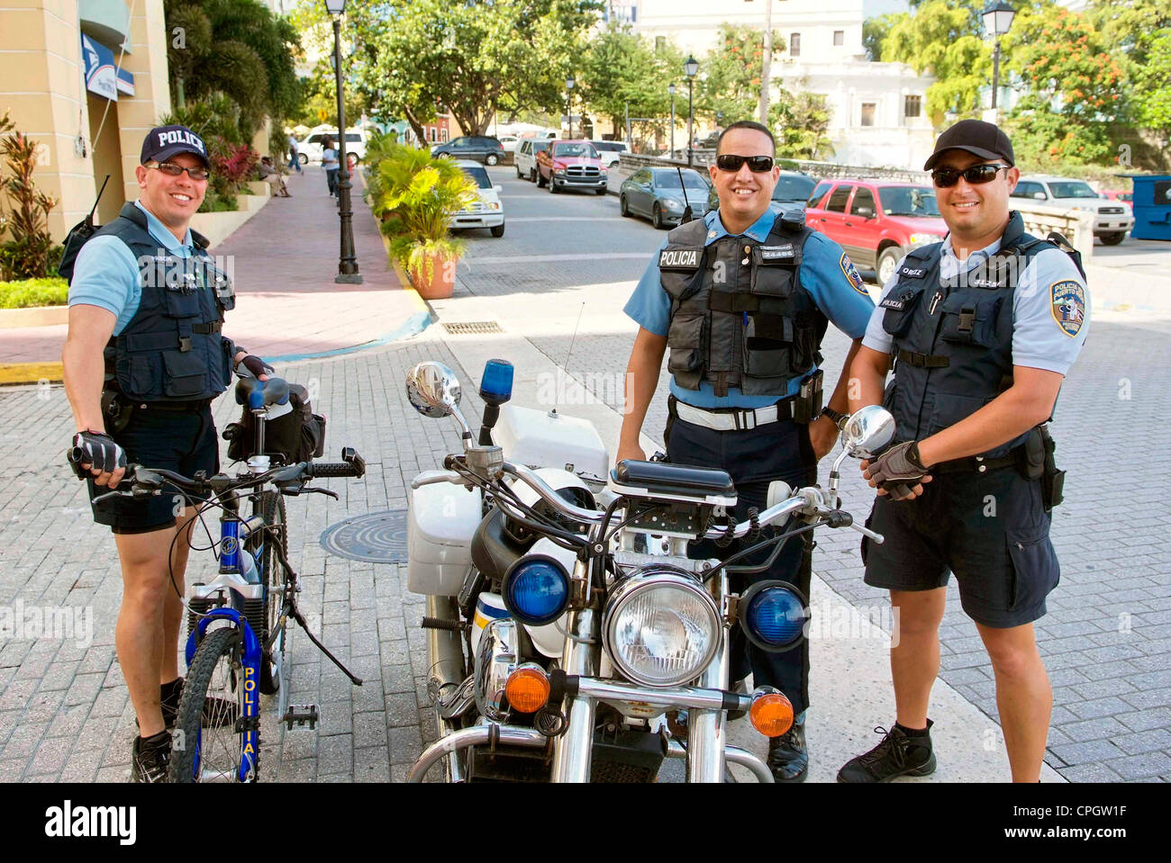 PUERTO RICO SAN JUAN - The Old Town Police patrolling tourist areas Stock  Photo - Alamy