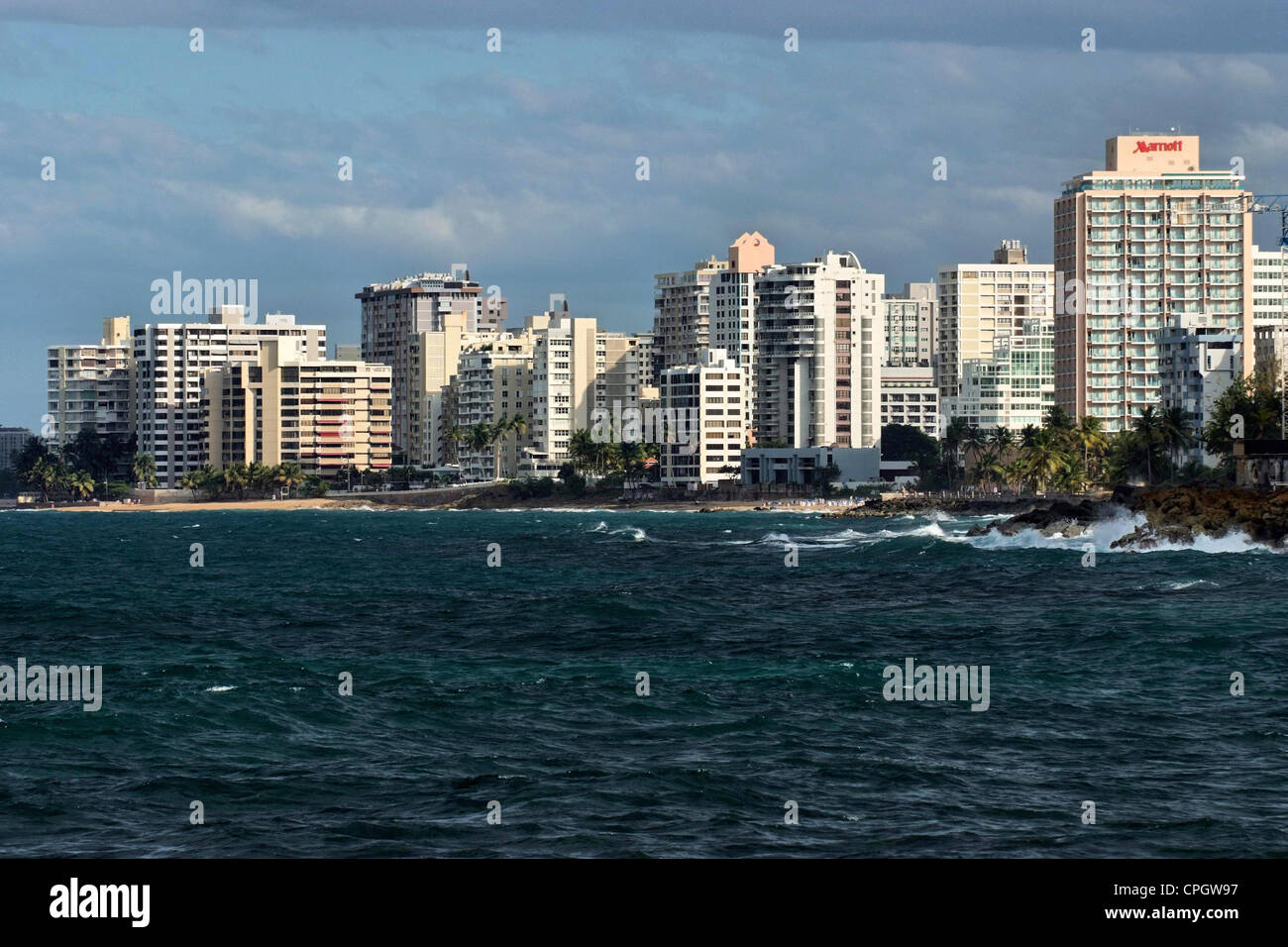 PUERTO RICO San Juan Condado and the Atlantic Coast Stock Photo