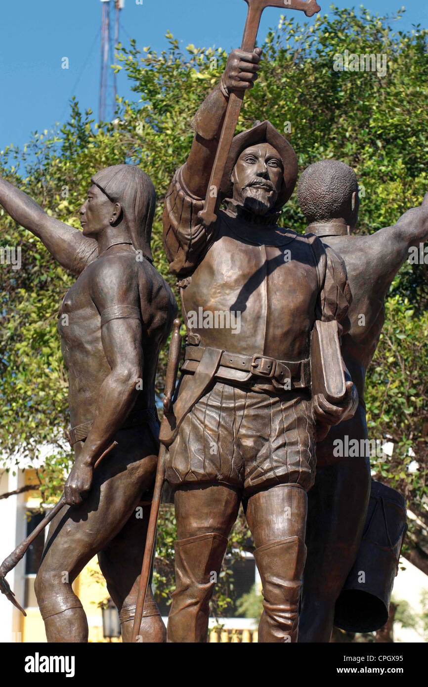 PUERTO RICO Dorado bronze sculpture showing Spanish, African and
