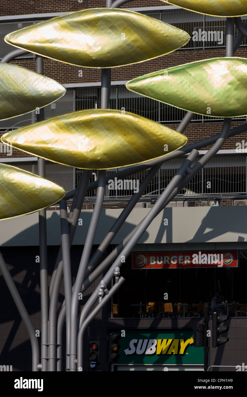 The new kinetic sculpture at the Stratford Centre, near the newly-built Olympic Park for the 2012 London games. Stock Photo