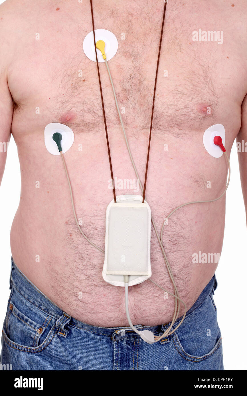 Man Wearing Holter Monitor High Resolution Stock Photography and Images