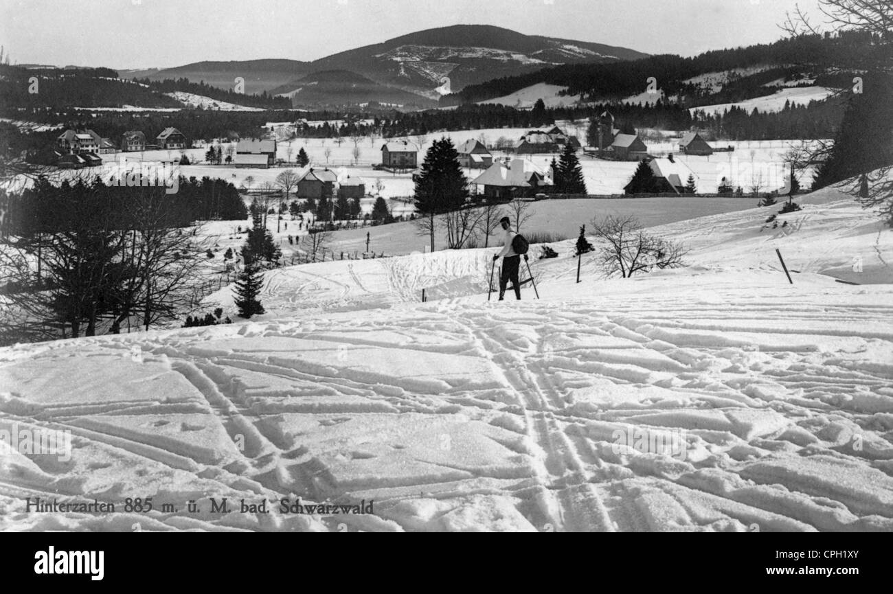 geography / travel, Germany, Hinterzarten, townscape, winter, circa 1950, Additional-Rights-Clearences-Not Available Stock Photo