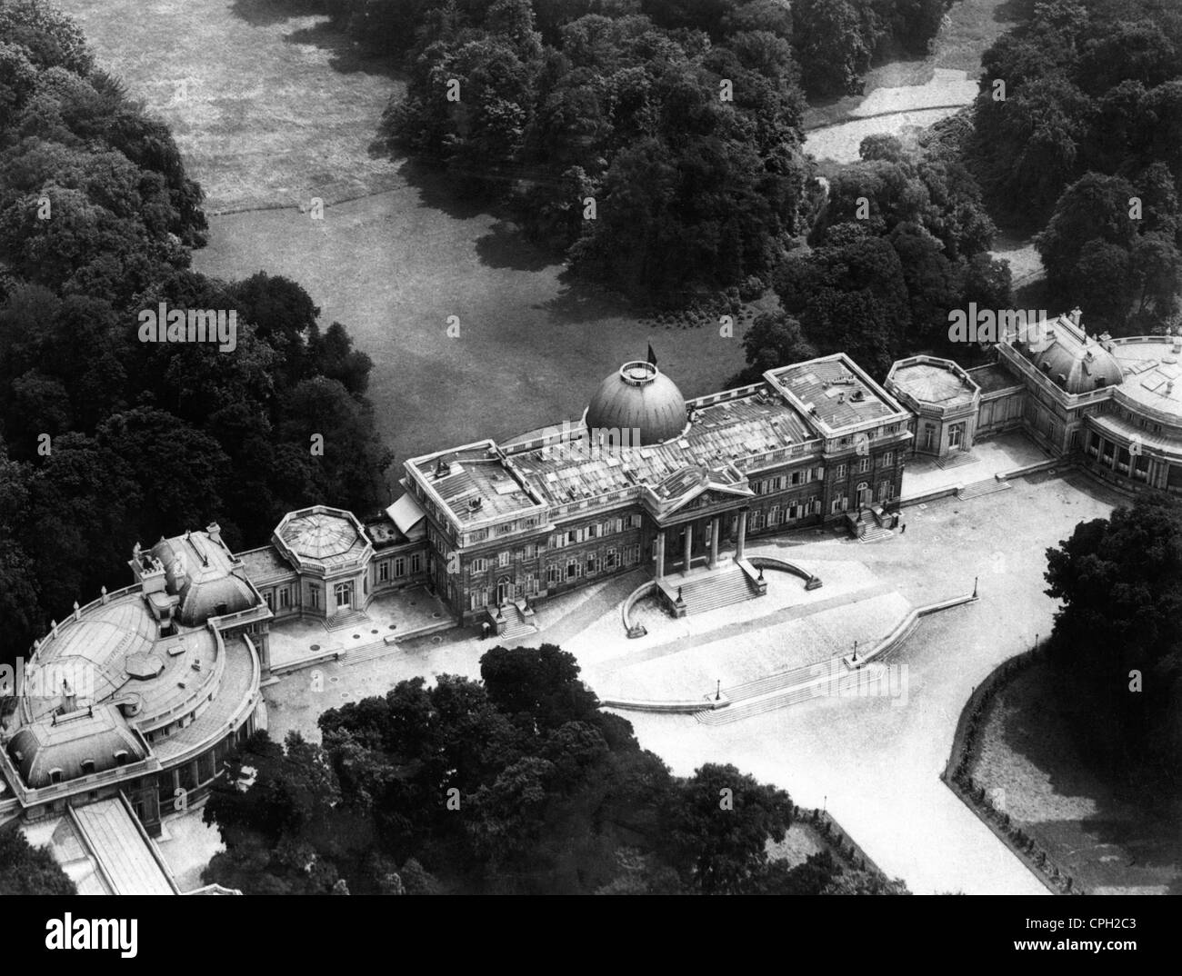 geography / travel, Belgium, Brussels, castles, Laken Castle, aerial view, 1950s, Additional-Rights-Clearences-Not Available Stock Photo