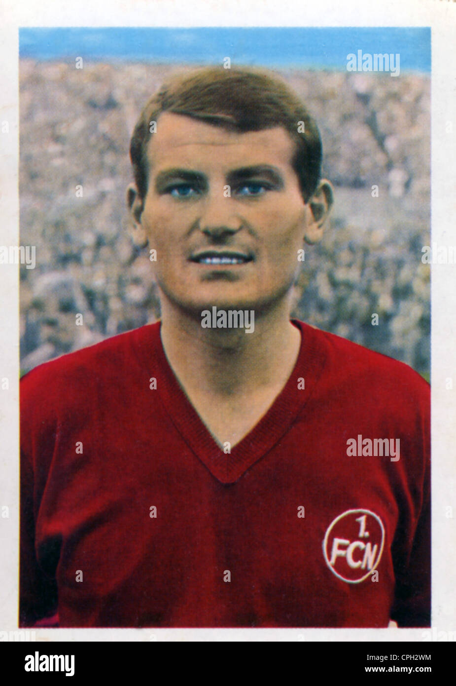Mueller, Ludwig, * 25.8.1941, German footballer, player for 1. FC Nuremberg, portrait, trading card, 1960s, Stock Photo
