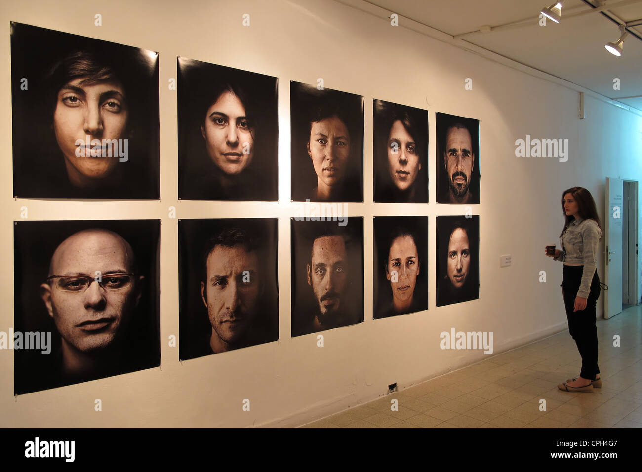 Photography exhibition in Naggar school of Photography also called Musrara school in Musrara neighborhood West Jerusalem Israel Stock Photo