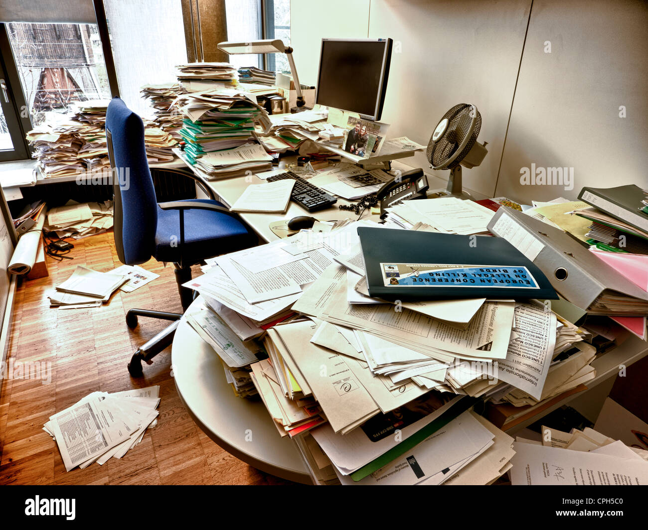 A4, office, records, documents, pile of documents, stack of documents, working environment, working world, labor organiz Stock Photo Alamy