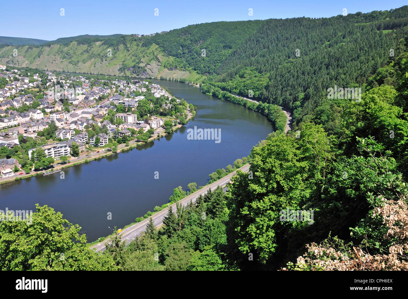 Bernkastel, Germany, Europe, circle, ring, Moselle, Palatinate, Rhineland, town, Traben, Trarbach, wine, wine cultivation, wine- Stock Photo