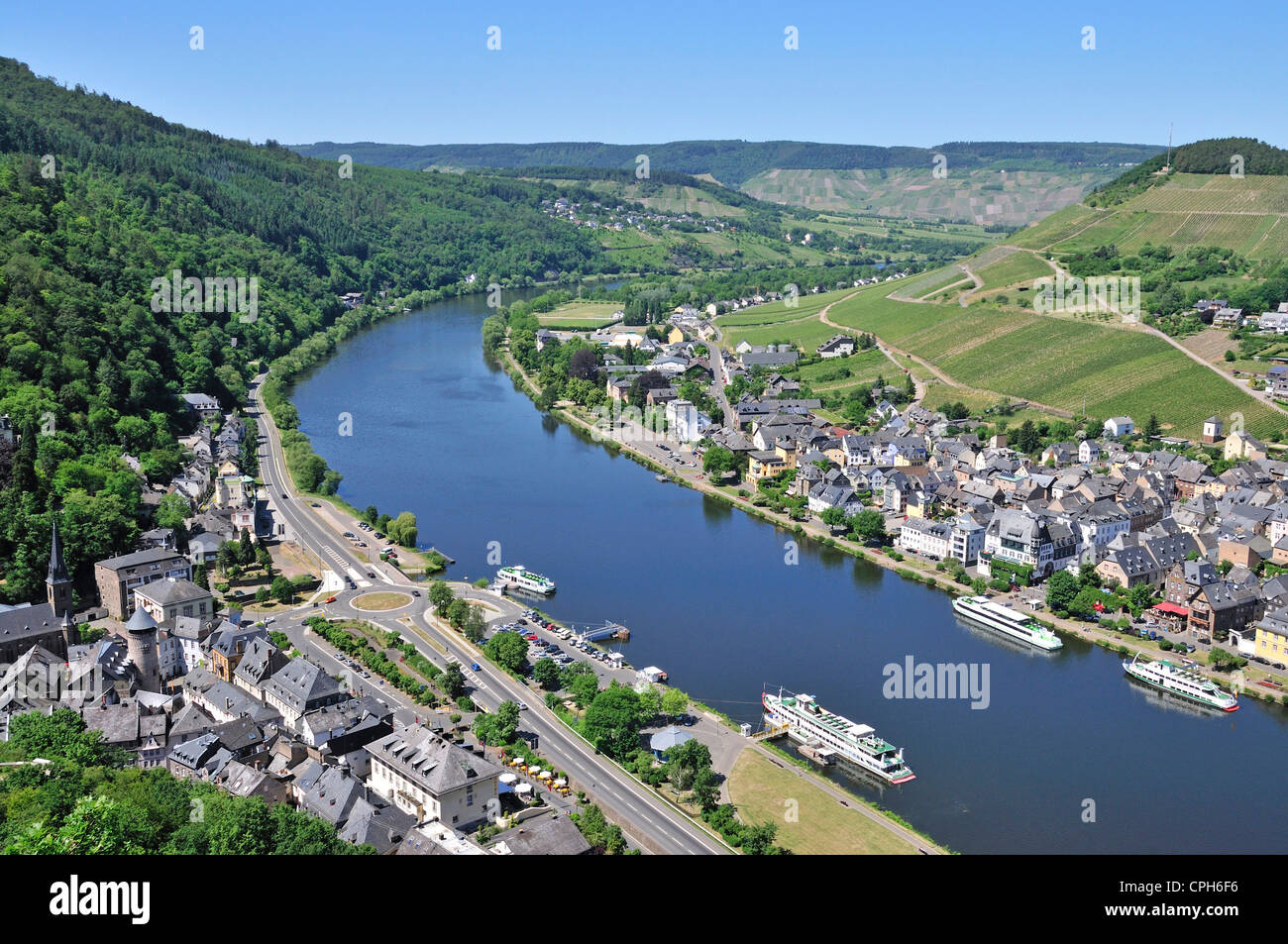Bernkastel, Germany, Europe, circle, ring, Moselle, Palatinate, Rhineland, Traben, Trarbach, wine, wine cultivation, wine-growin Stock Photo