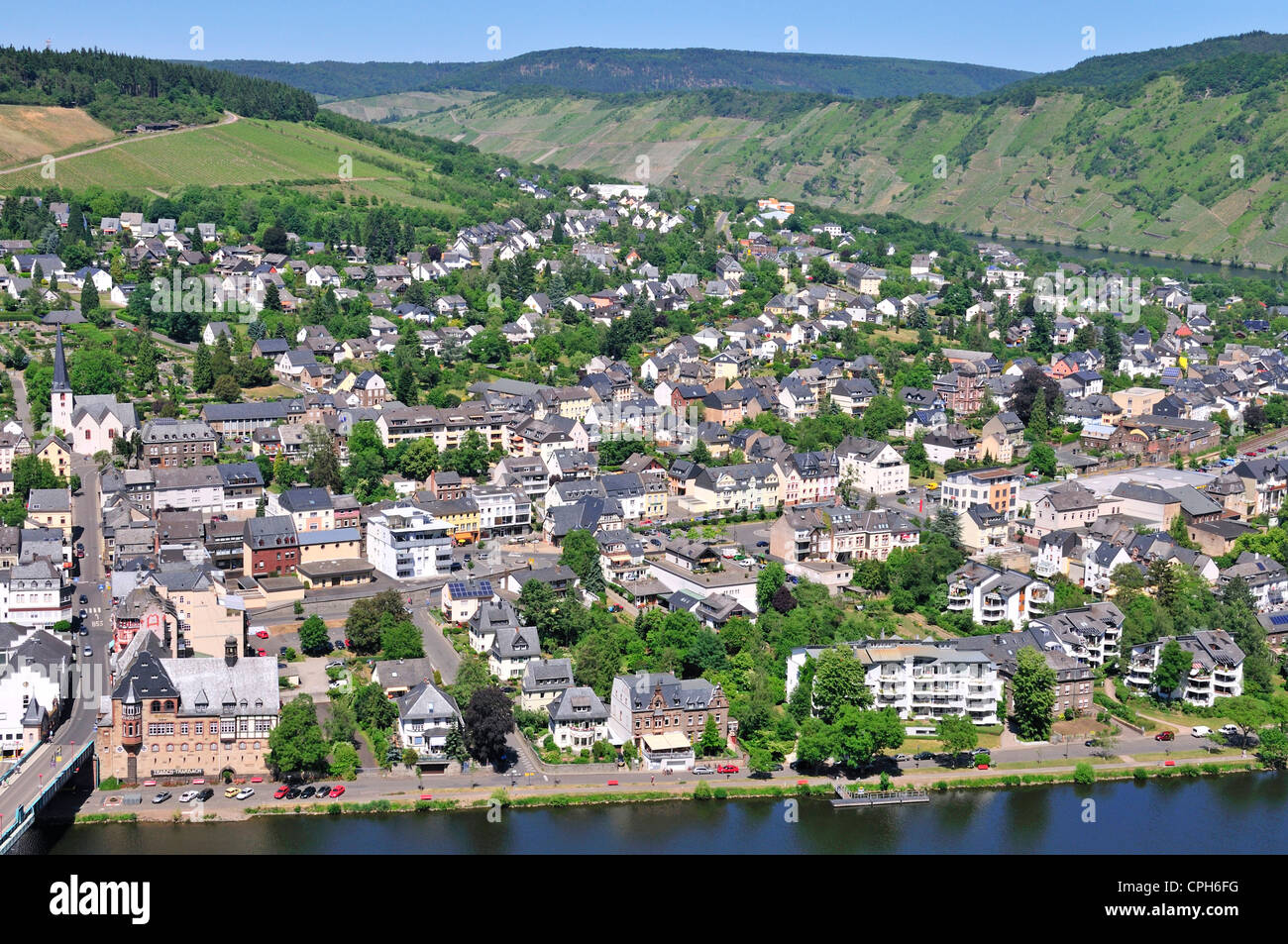 Bernkastel, Germany, Europe, circle, ring, Moselle, Palatinate, Rhineland, town, Traben, Trarbach, wine, wine cultivation, wine- Stock Photo