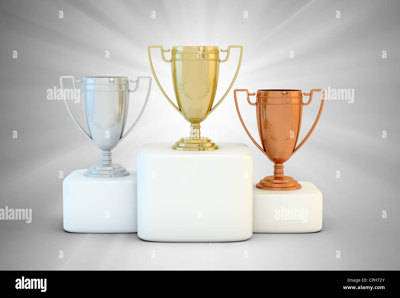 Sports podium for the first, second and third place Stock Photo - Alamy