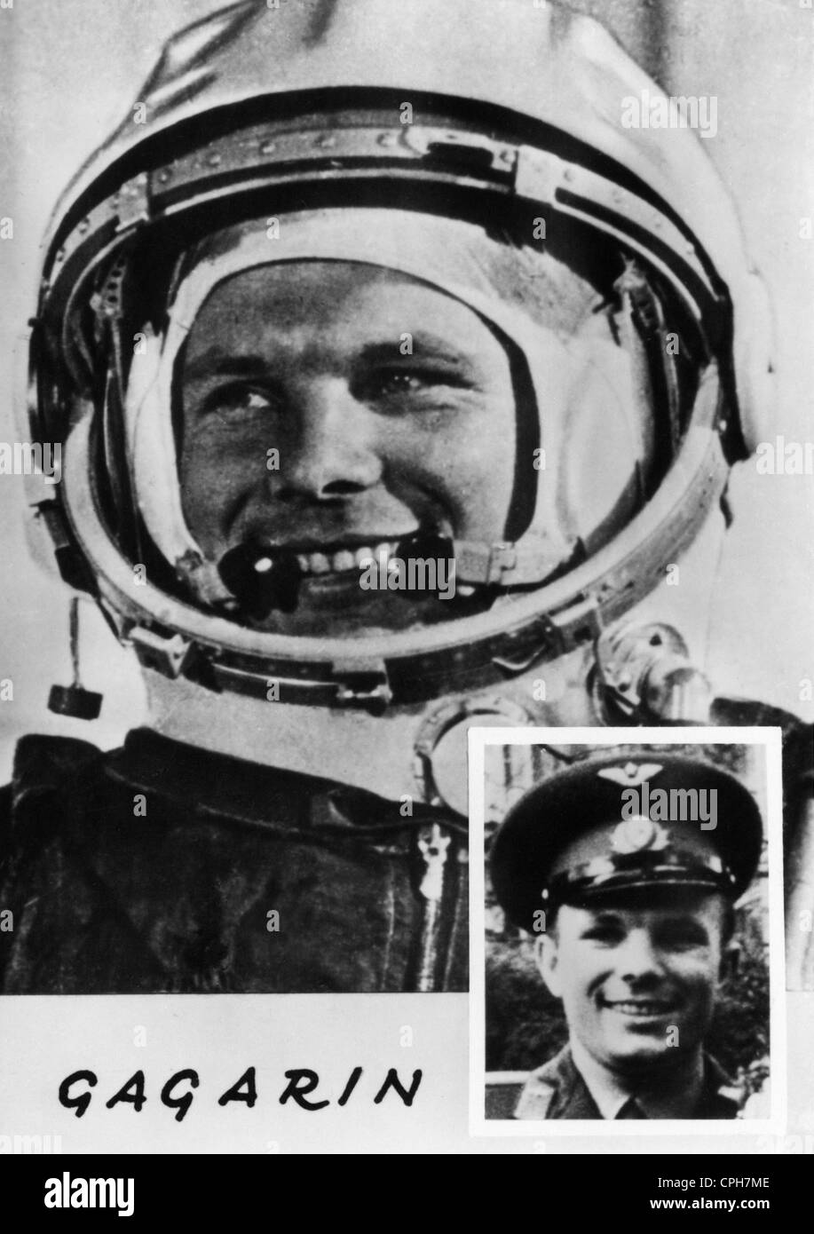 Gagarin, Yuri, 9.3.1934 - 27.3.1968, Soviet spaceman (cosmonaut), portrait, Stock Photo