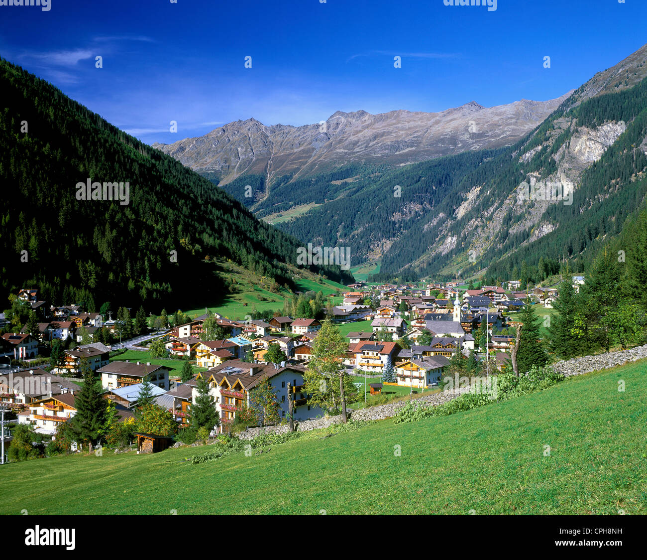 Austria, Europe, Tyrol, uplands, kaunertal, feichten, tourism, travel, mountains, ötztal alps Stock Photo