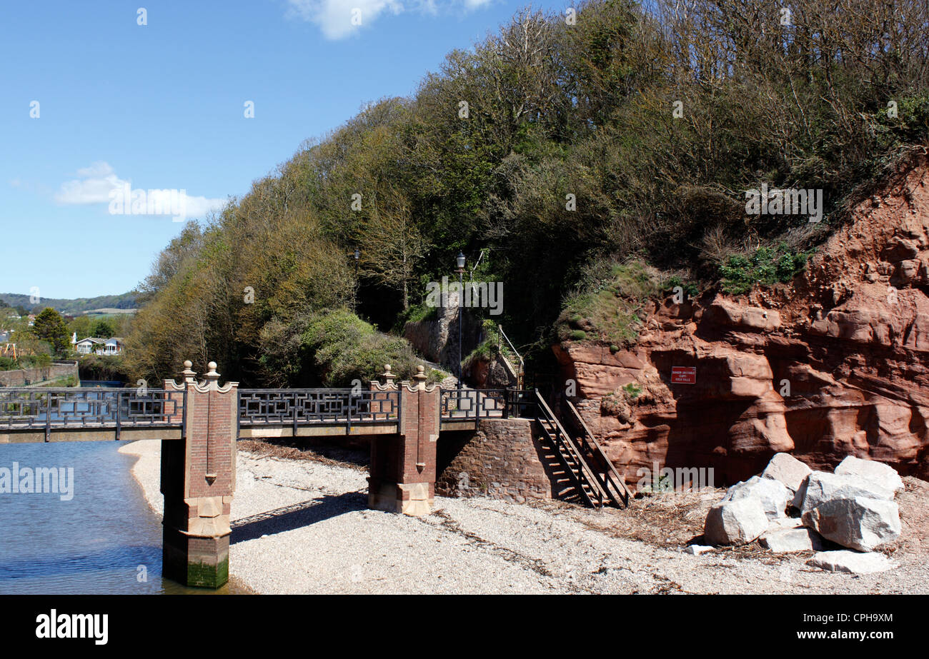 THE RIVER SID ESTUARY AT SIDMOUTH. EAST DEVON UK Stock Photo Alamy