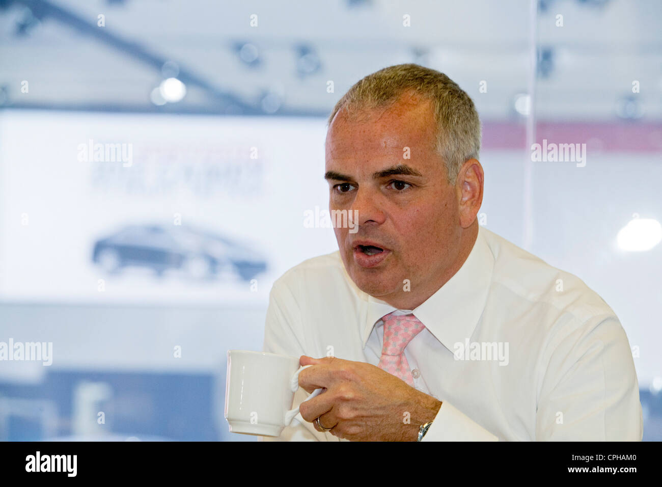 Detroit, Michigan - Stefan Jacoby, president and CEO of Volvo, at the North American International Auto Show. Stock Photo