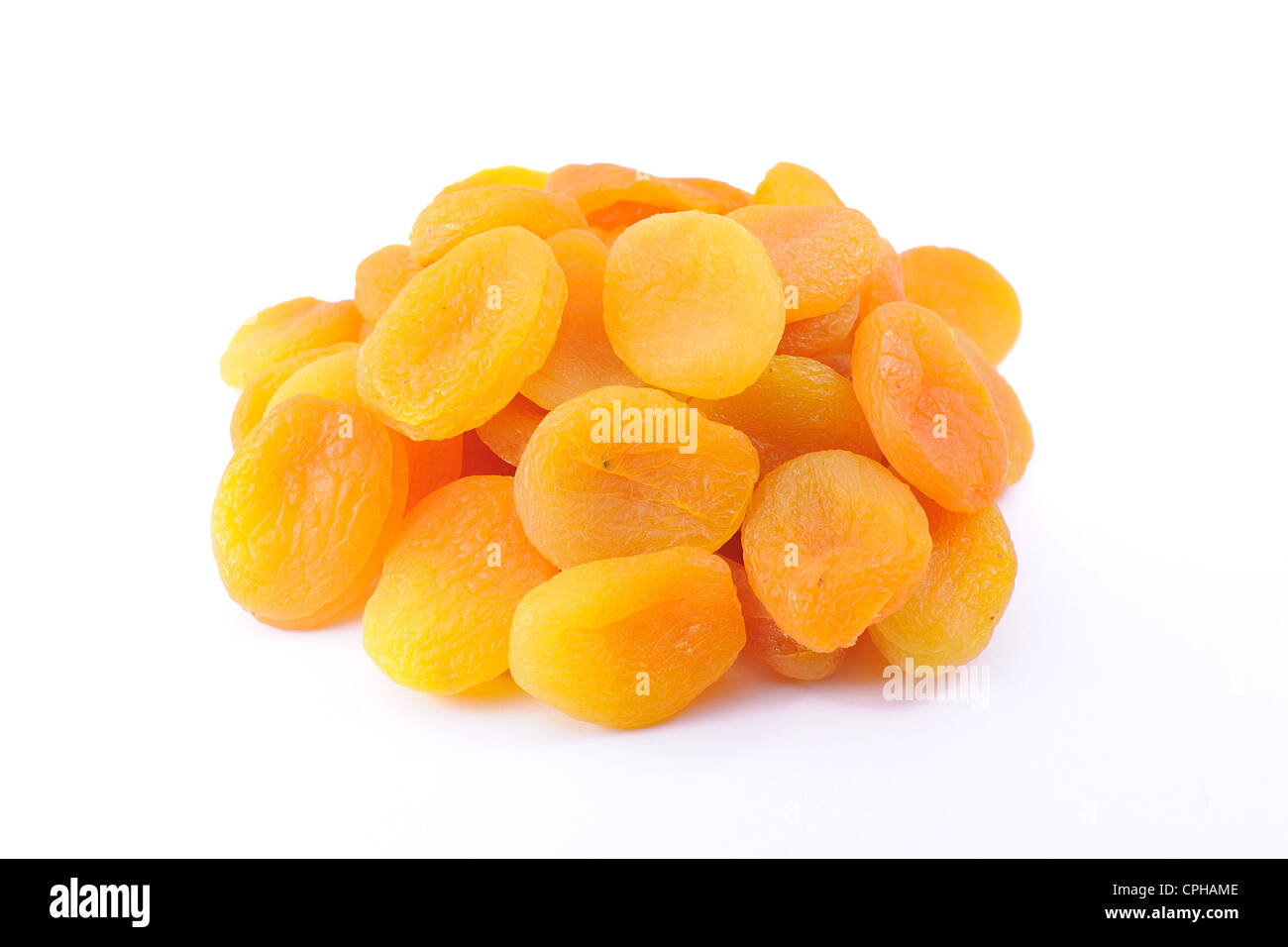 Dried apricots on white background Stock Photo Alamy
