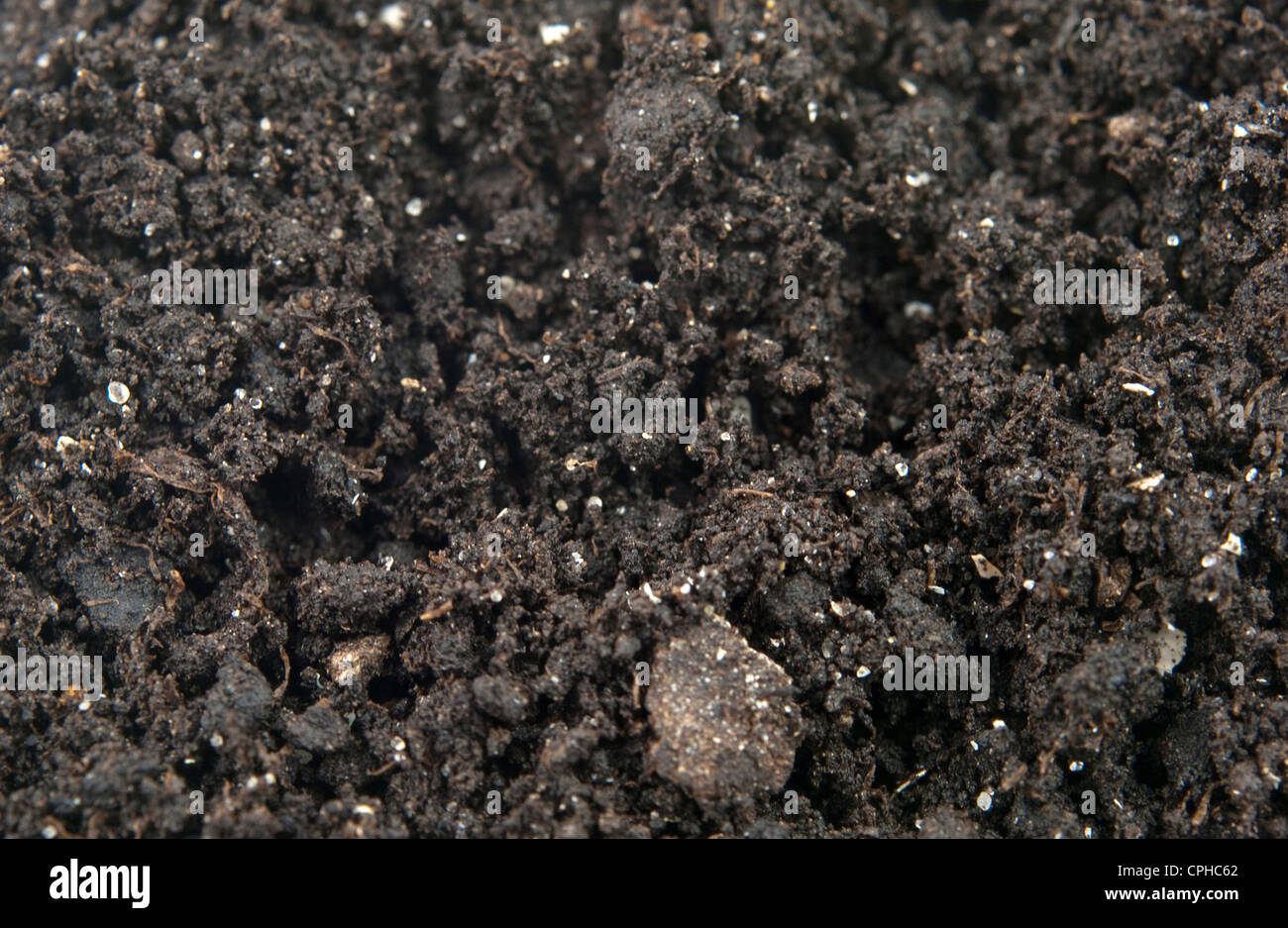 close up of soil and compost mix Stock Photo