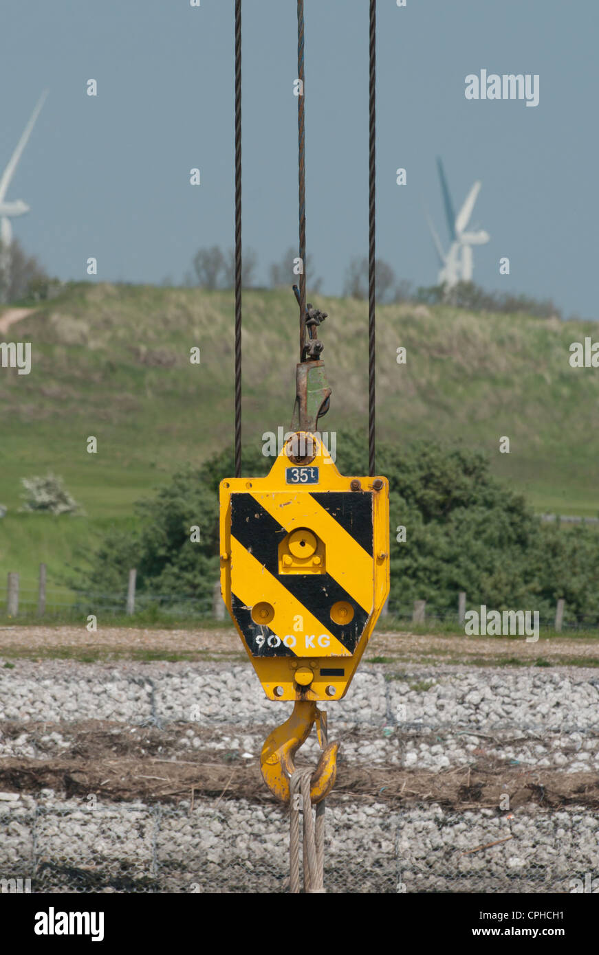 Crane Block and Hook Stock Photo Alamy