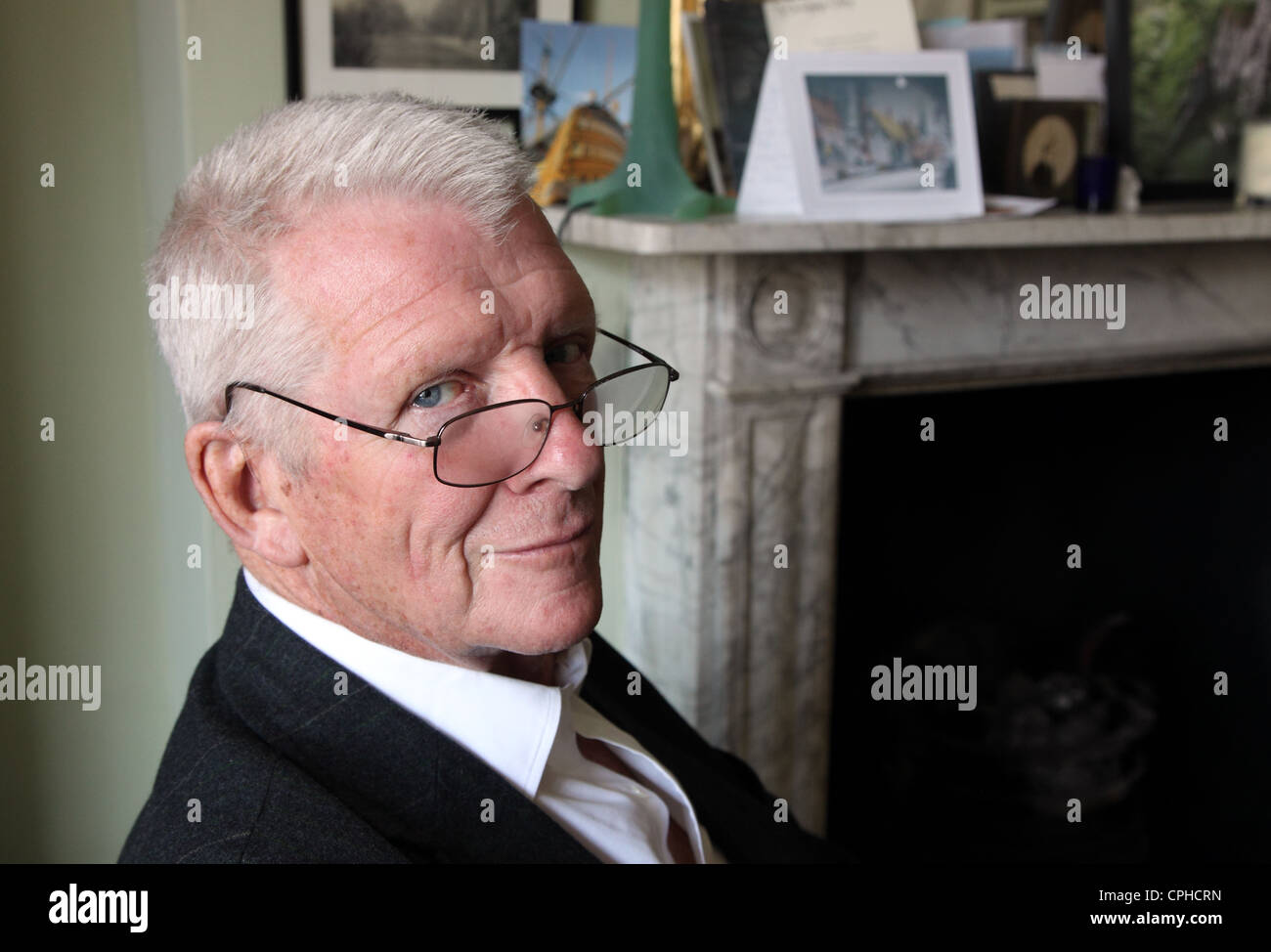 Christopher Gibbs photographed in his chambers in Albany. London UK Stock Photo
