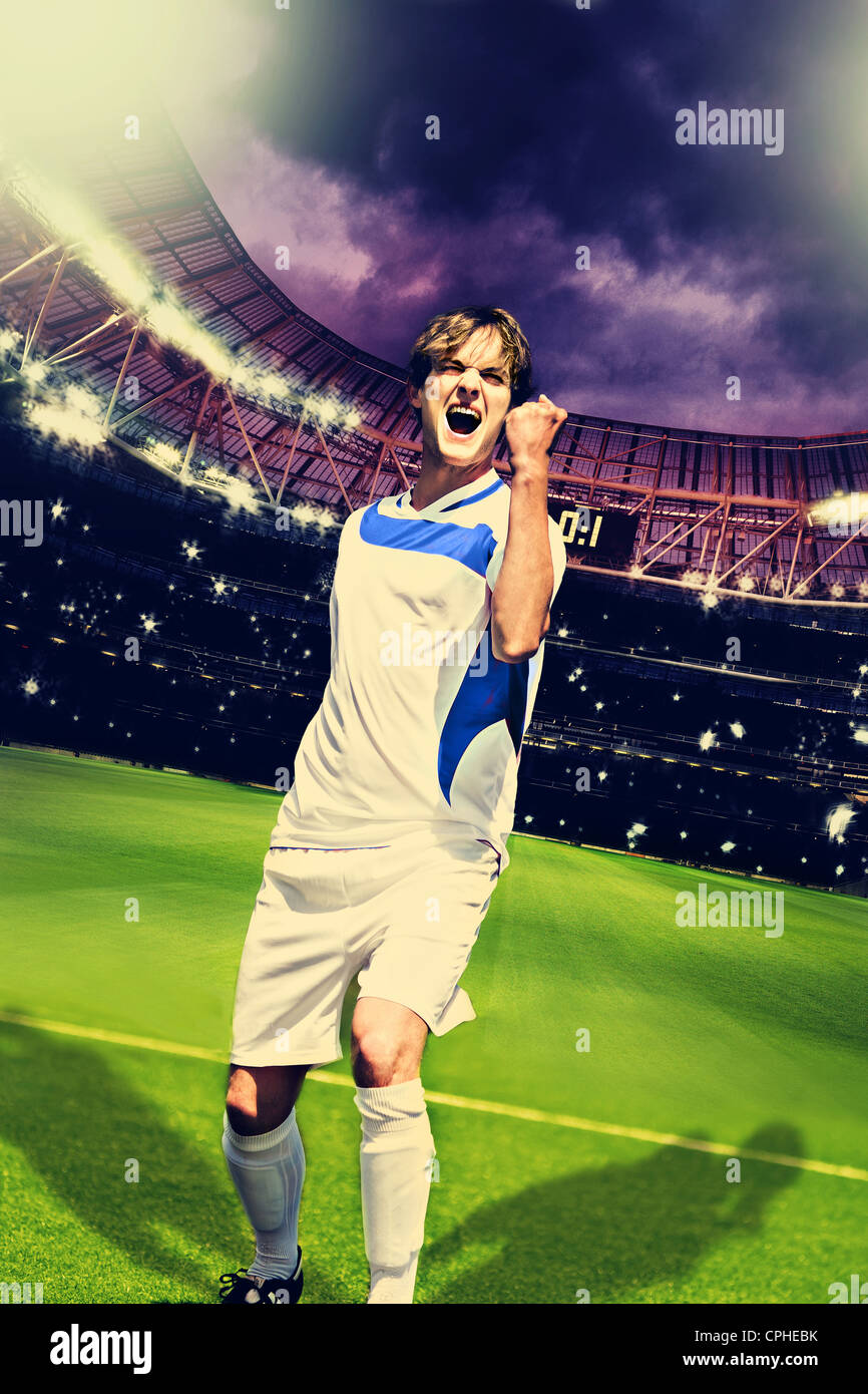 soccer or football player on the field Stock Photo Alamy