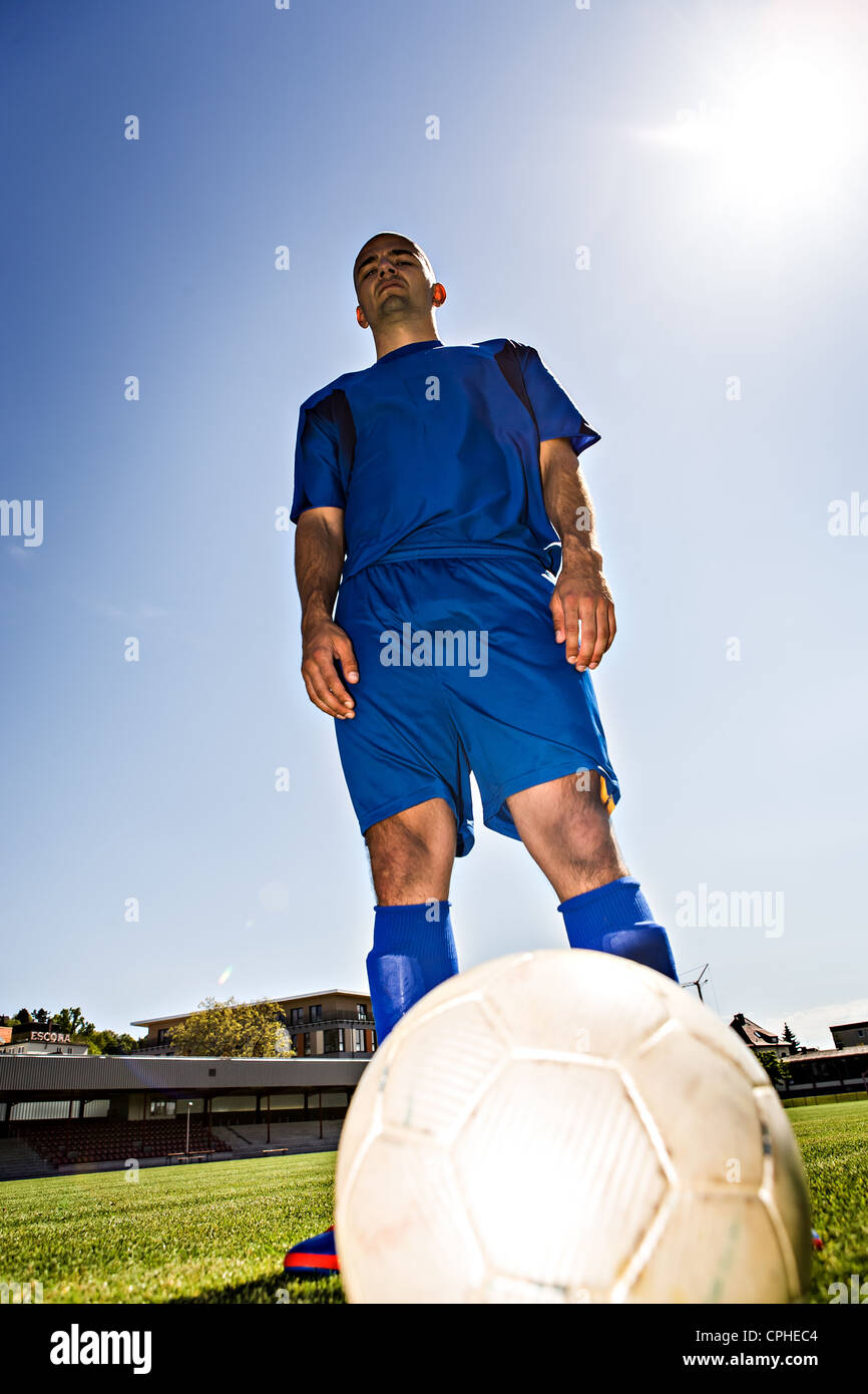 soccer or football player on the field Stock Photo Alamy