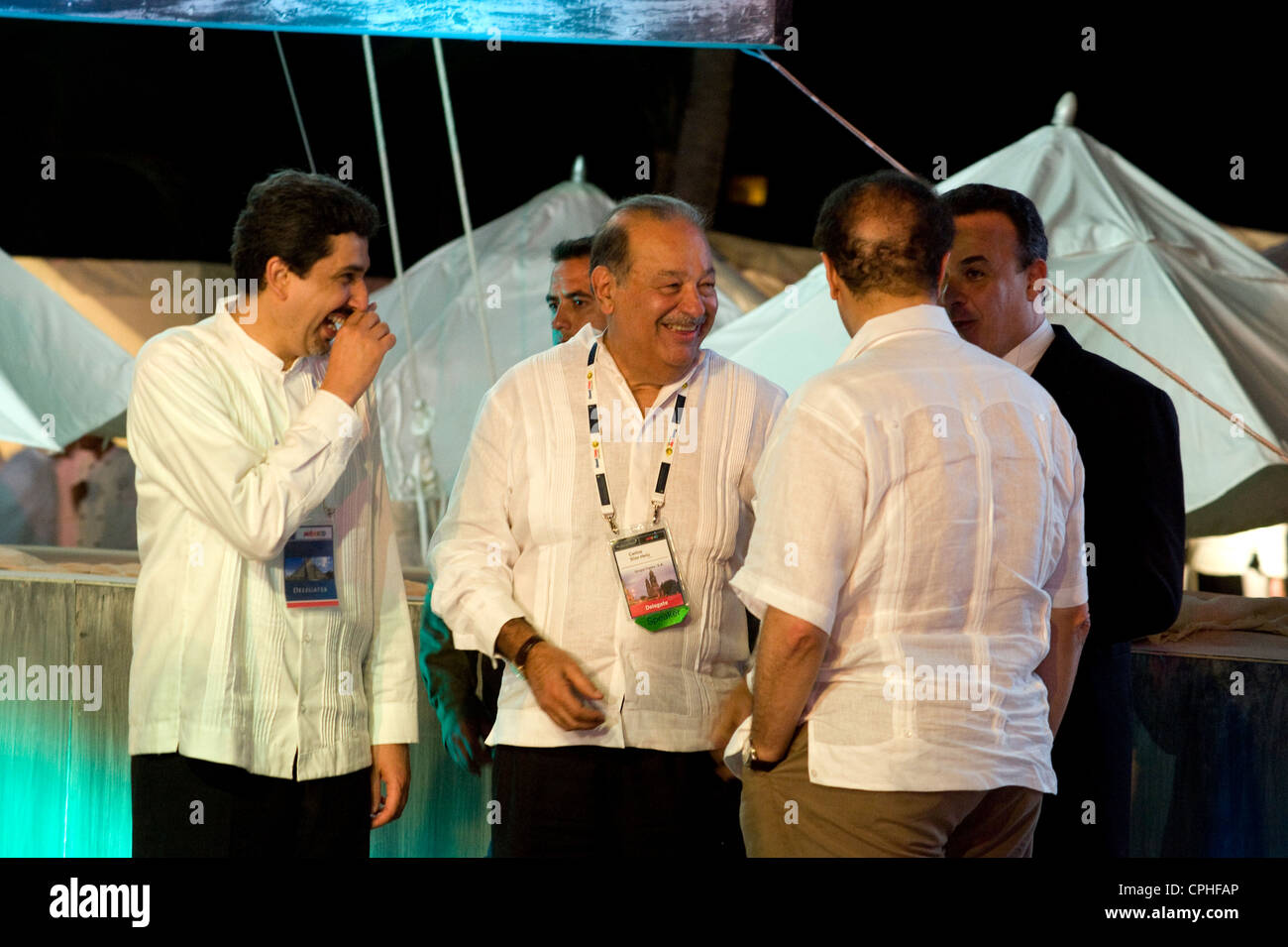 Billionaire Carlos Slim World Travel Tourism Council the Americas Summit at the Riviera Maya in Mexico Stock Photo