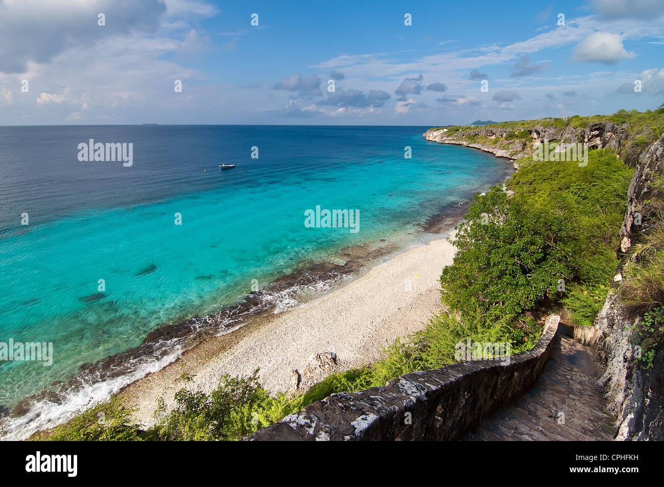 A landmark location on Bonaire, Dutch Сaribbean Island. Stock Photo