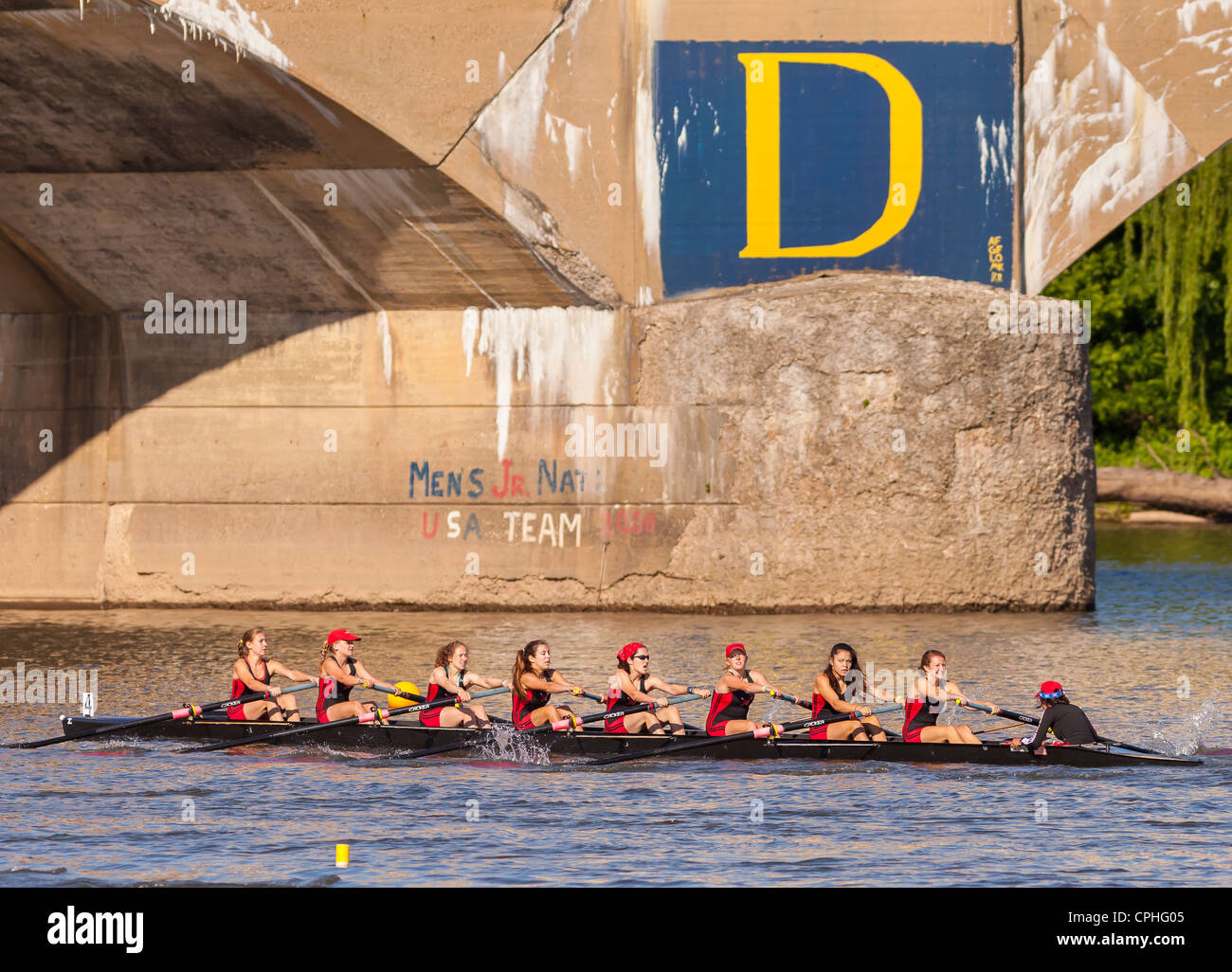 PHILADELPHIA, PA, USA Stotesbury Cup crew Regatta on Schuylkill River