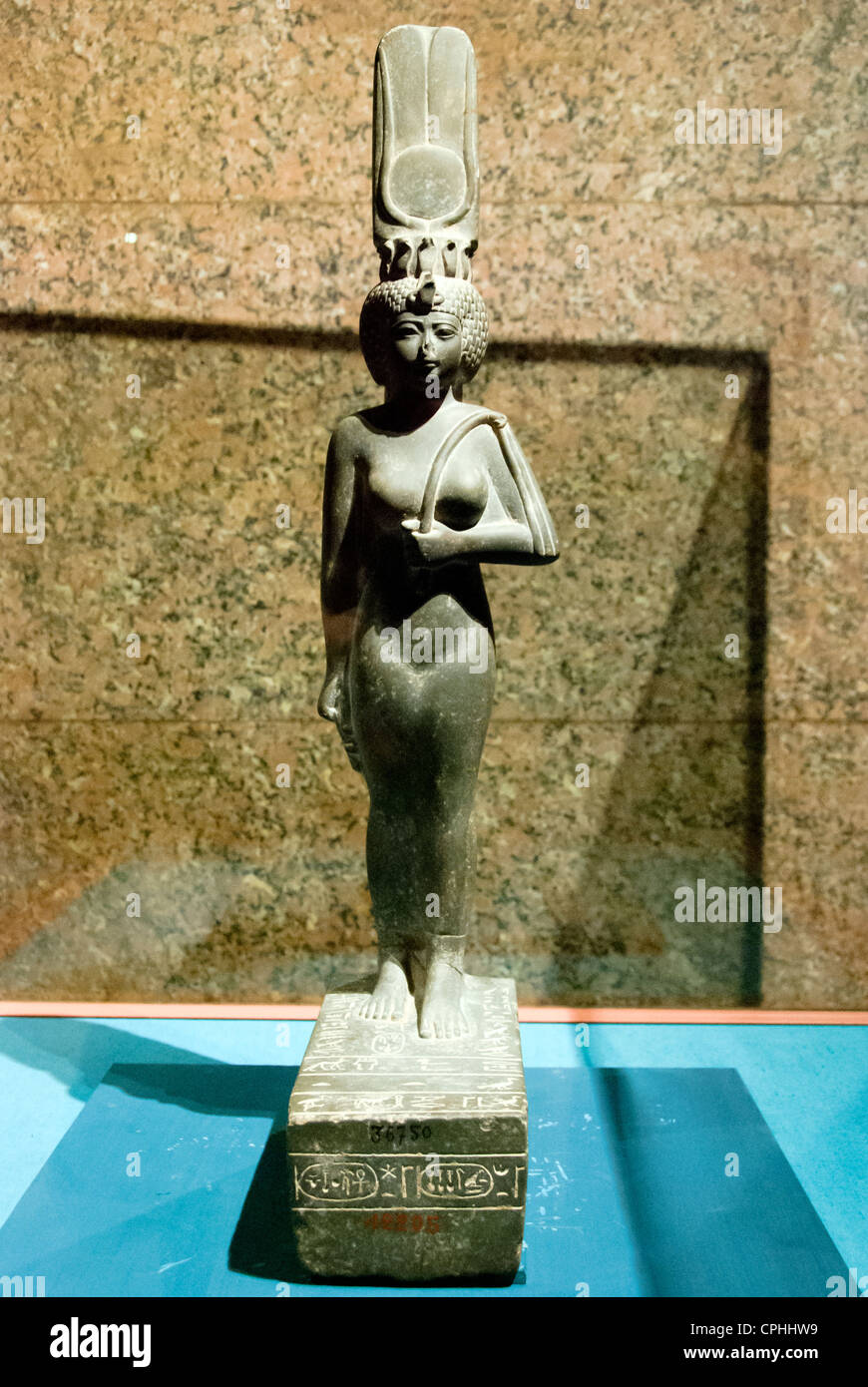 statue of Ushabti of  Ankhnesneferibe - Nubian Museum - Aswan, Upper Egypt Stock Photo