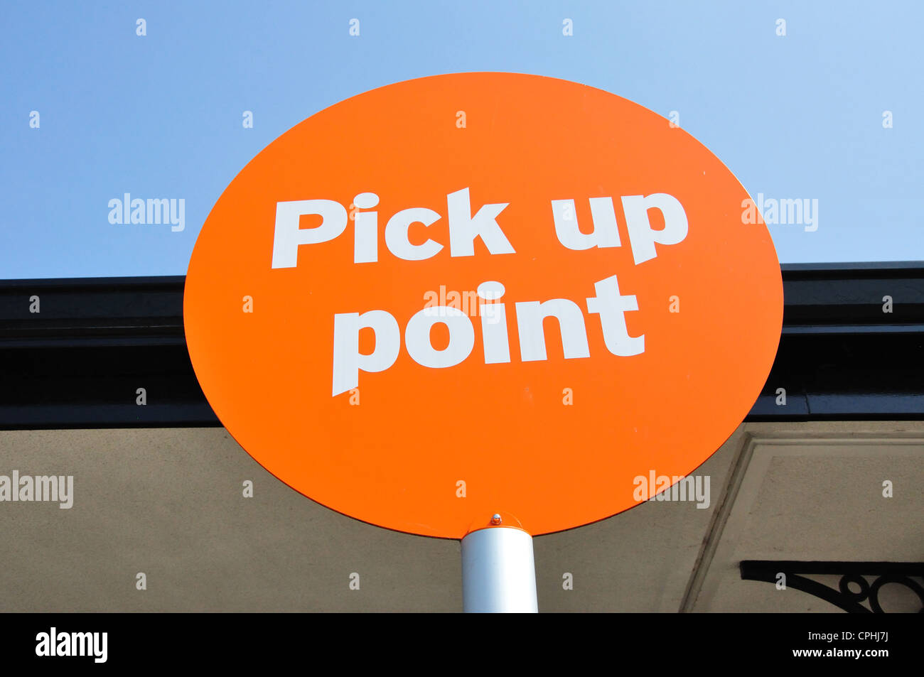 Pick up point sign at Sainsbury Supermarket, The Causeway, Stainesupon