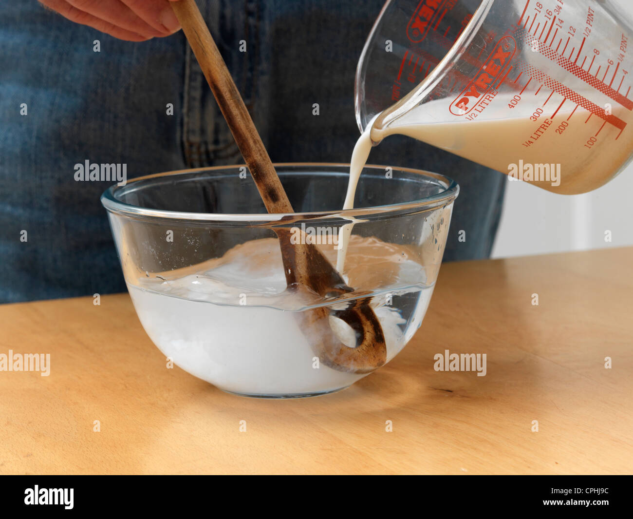 Mixing Milk and Water in a Bowl Stock Photo 48330728 Alamy