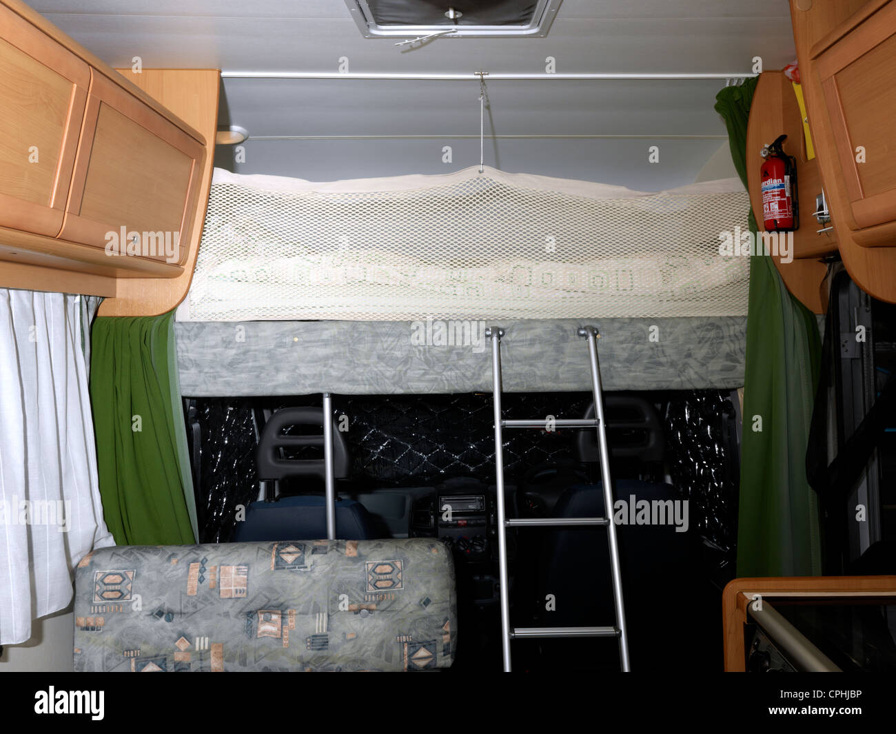 Motor Home Bed Stock Photo