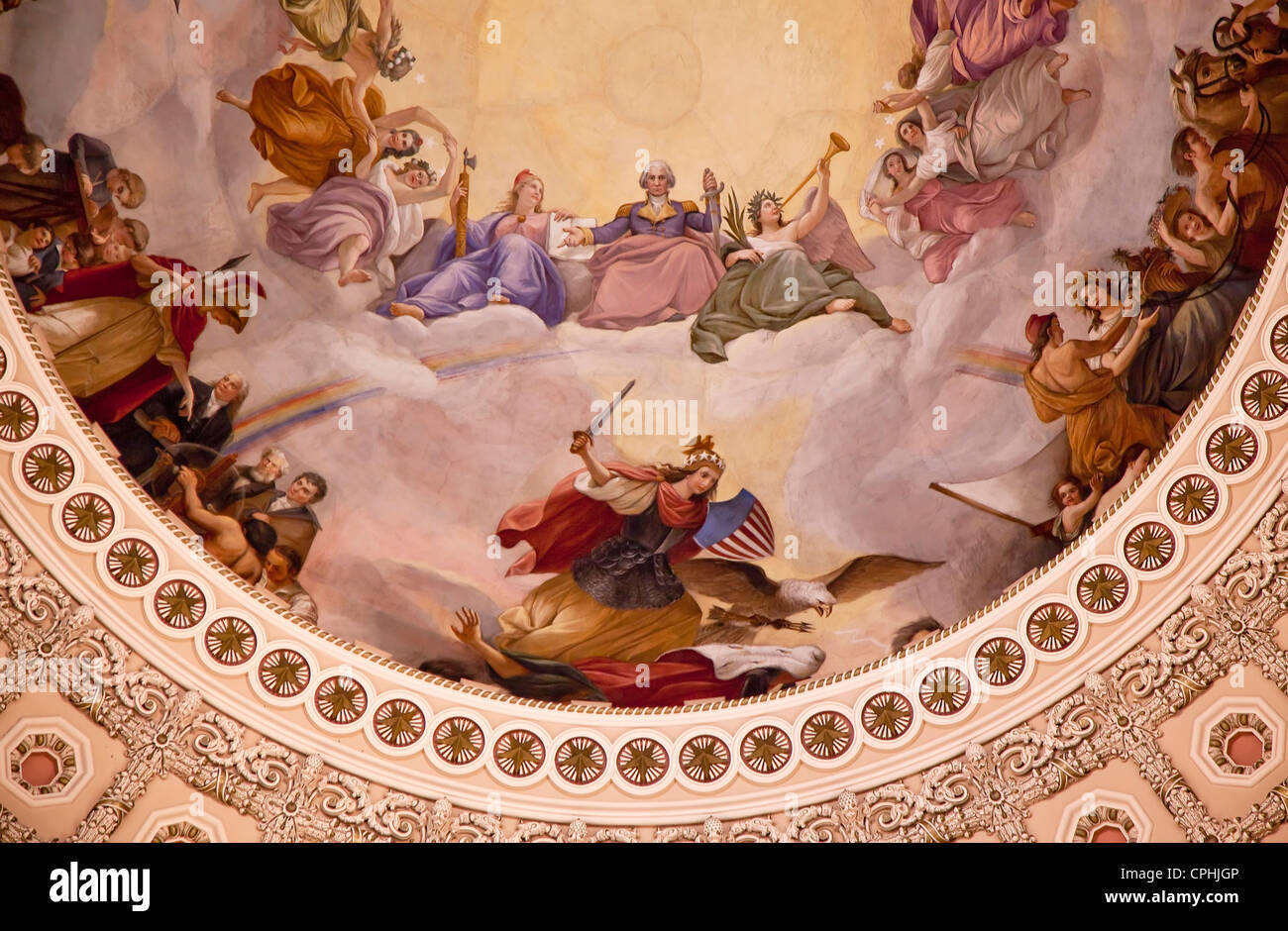 US Capitol Dome Rotunda Apothesis Washington DC Stock Photo Alamy