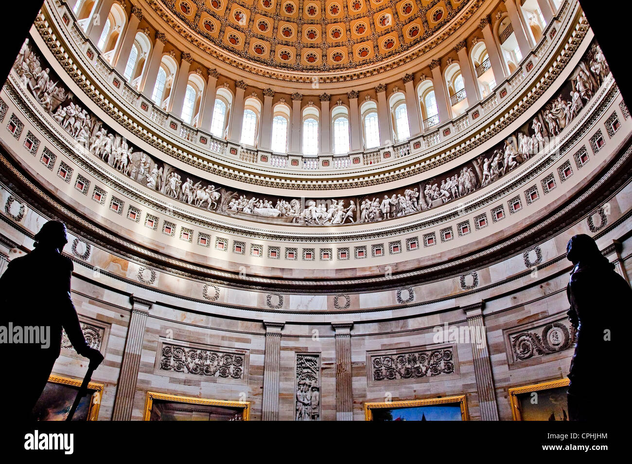 US Capitol Dome Rotunda Statues DC Stock Photo Alamy