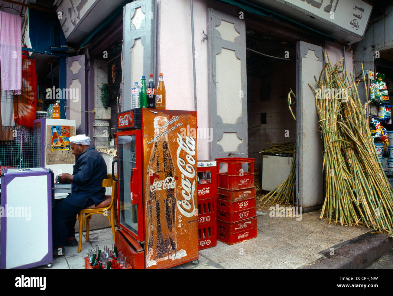 Aswan Egypt Coca Cola Vending Machine Stock Photo Alamy