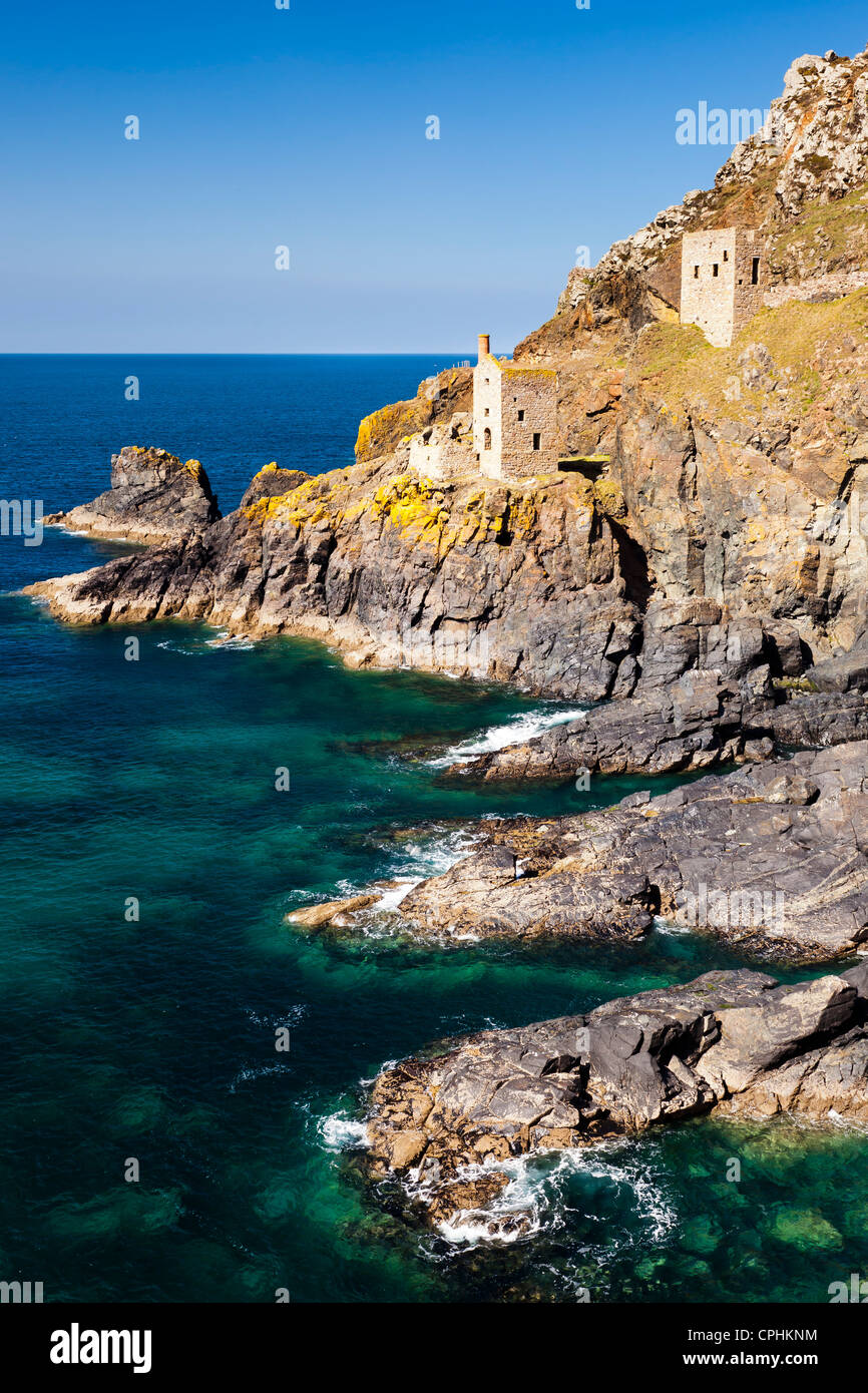 The Crowns Engine Houses at Botallack Cornwall England UK Stock Photo