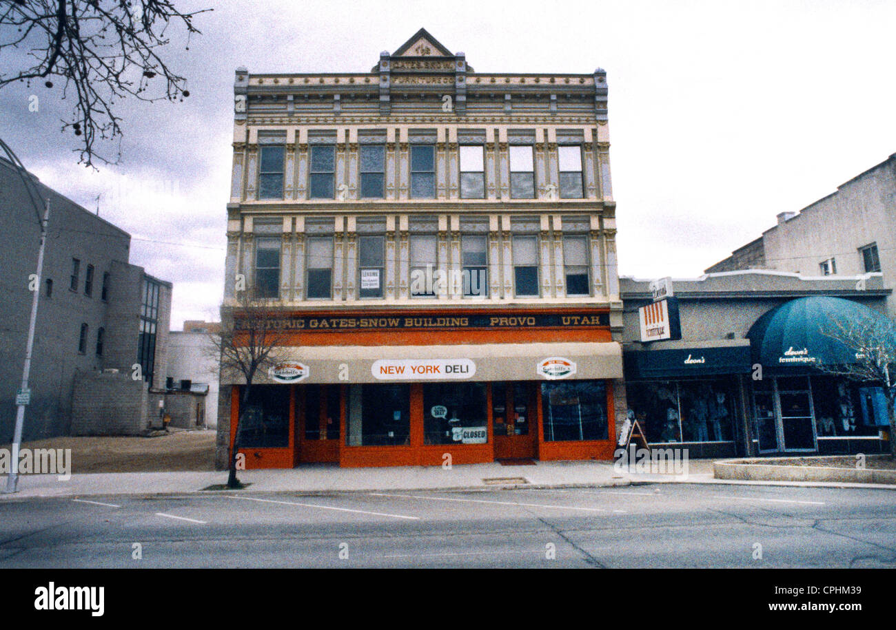 Utah USA Provo New York Deli And Shop Former historic GateSnow