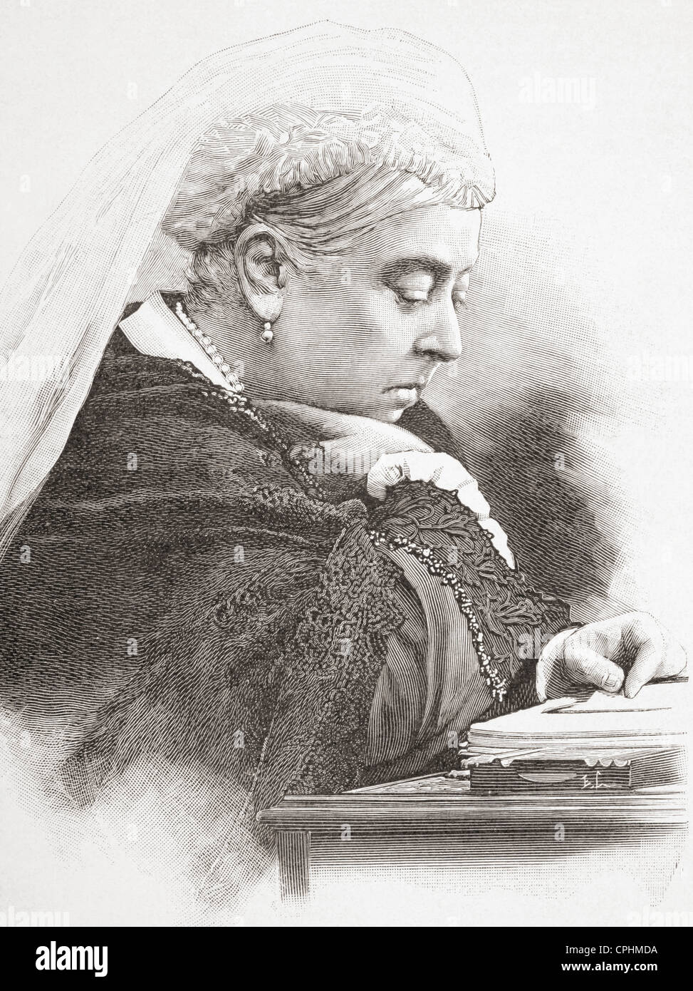 Queen Victoria, Alexandrina Victoria, 1819 – 1901, seen here in 1890. Stock Photo