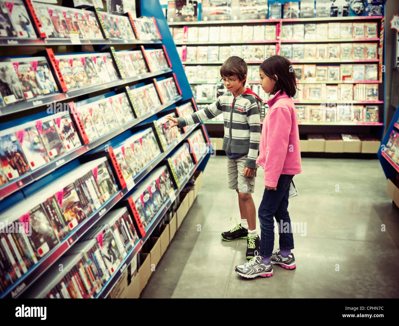 PlayStation games for sale in a supermarket Stock Photo - Alamy