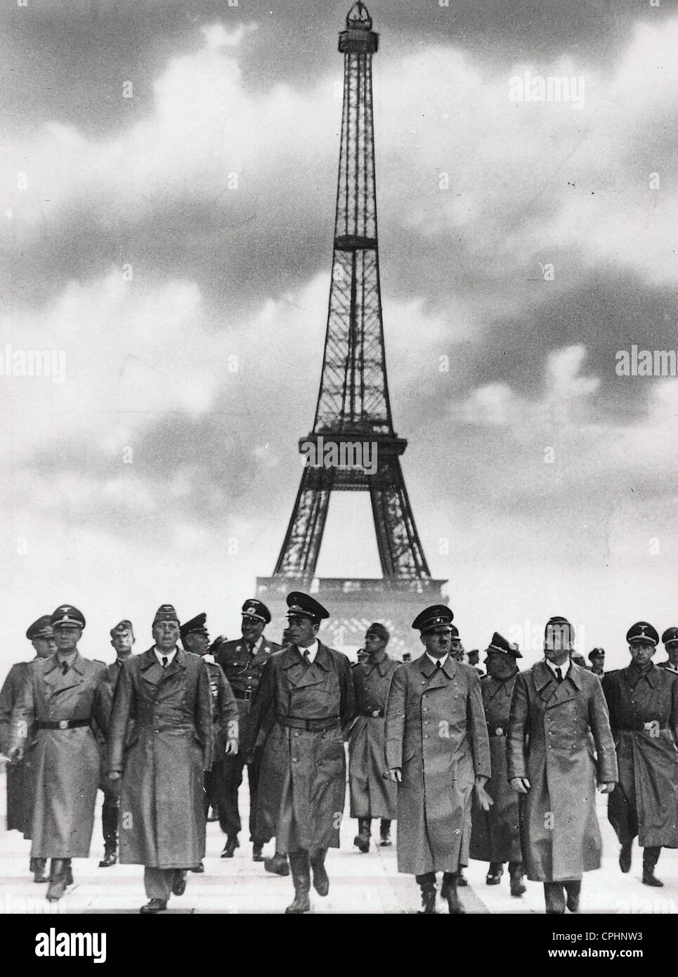 Adolf Hitler and leading Nazis in Paris, following the end of the French campaign, June 1940 (b/w photo) Stock Photo