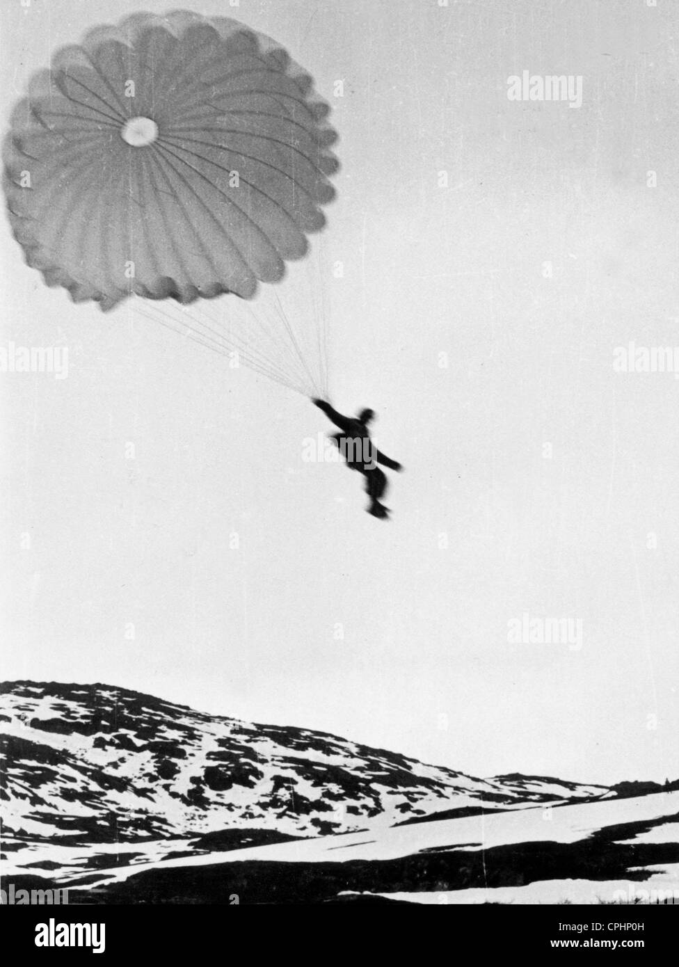 German paratrooper in WWII in Narvik, 1940 Stock Photo