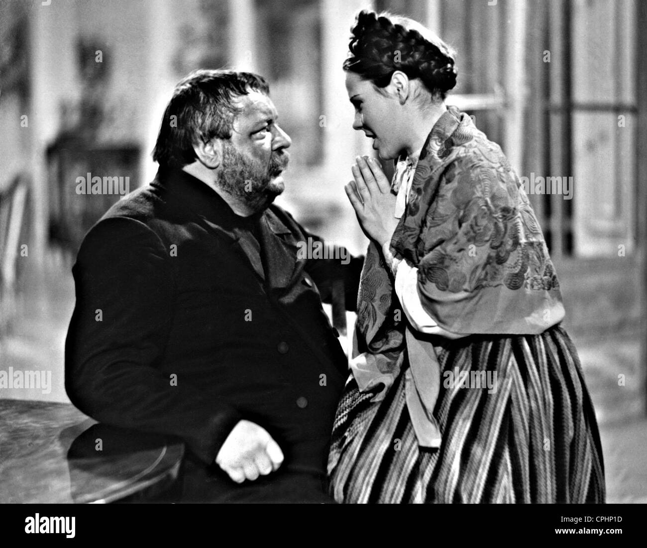Heinrich George and Hilde Krahl  in 'The Stationmaster', 1940 Stock Photo
