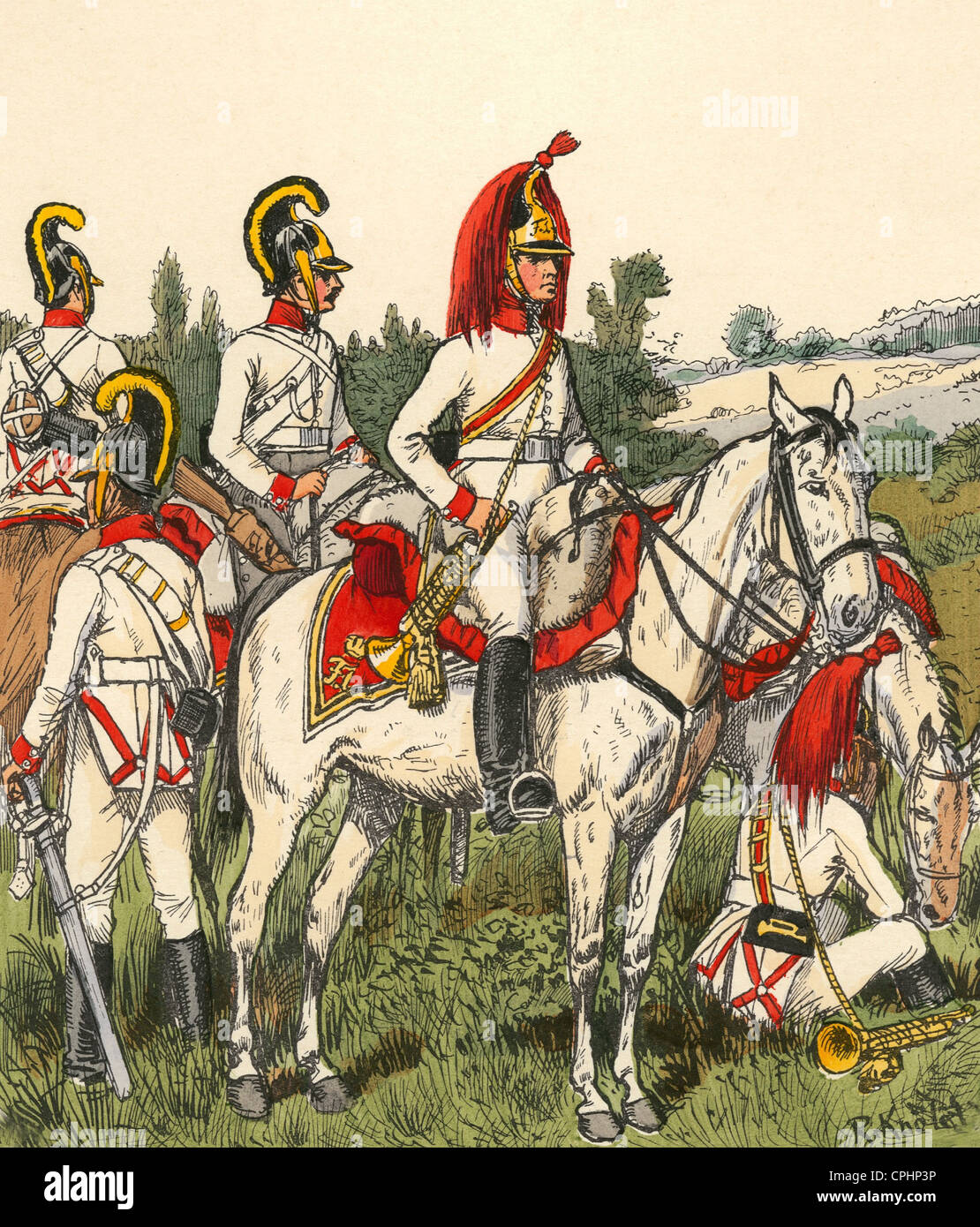 Dragoon regiment of the Grand Duke of Tuscany Stock Photo