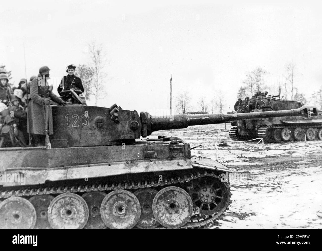 A 'Tiger' Tank at the Eastern Front Stock Photo