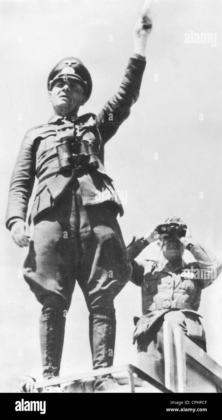 General Field Marshal Erwin Rommel, 1941 (b/w photo) Stock Photo