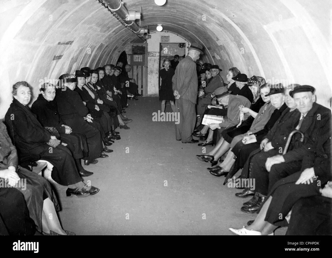 German in an Air-Raid Shelter, 1943 Stock Photo - Alamy