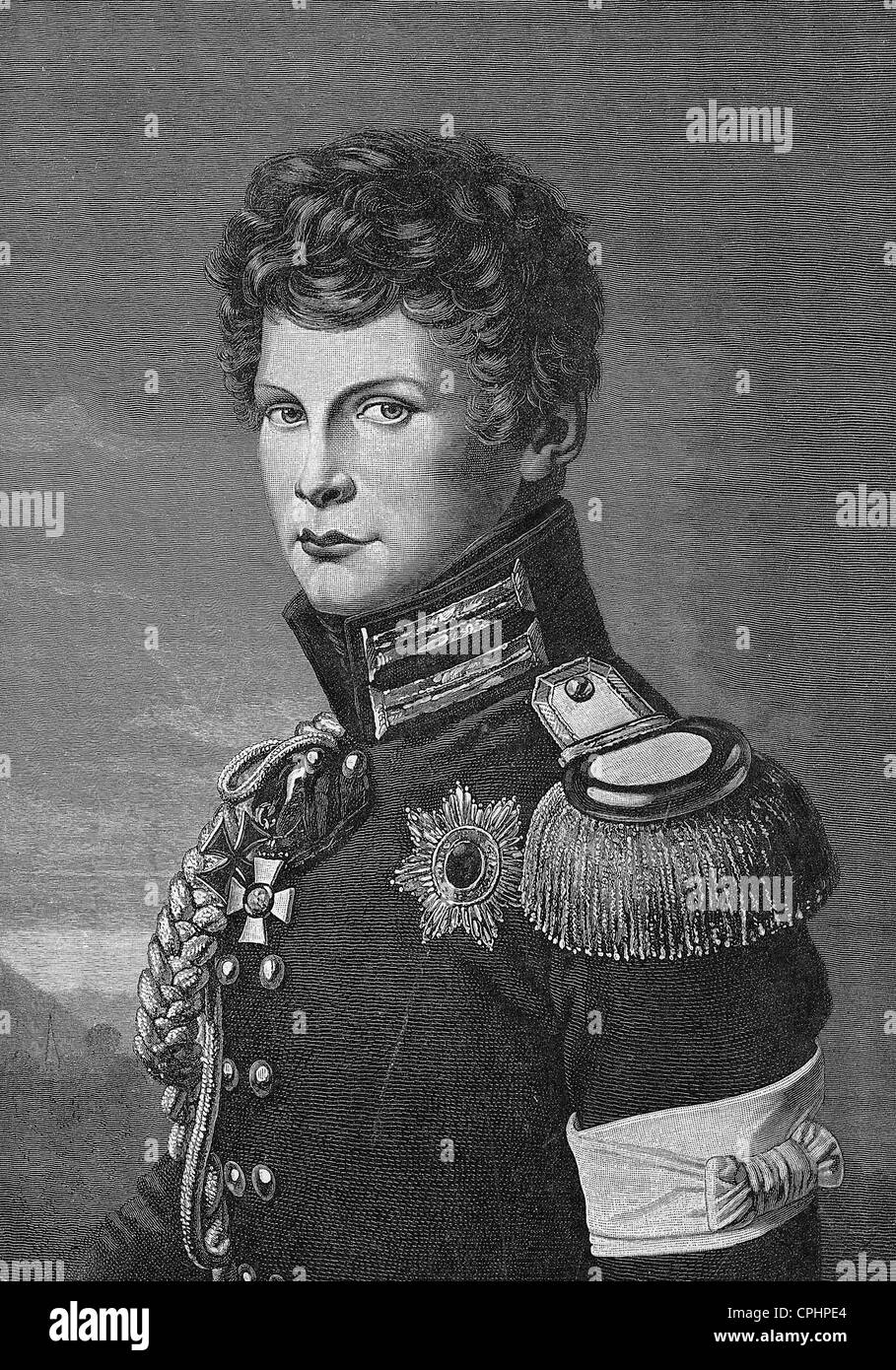 Prince Wilhelm of Prussia, 1814 Stock Photo
