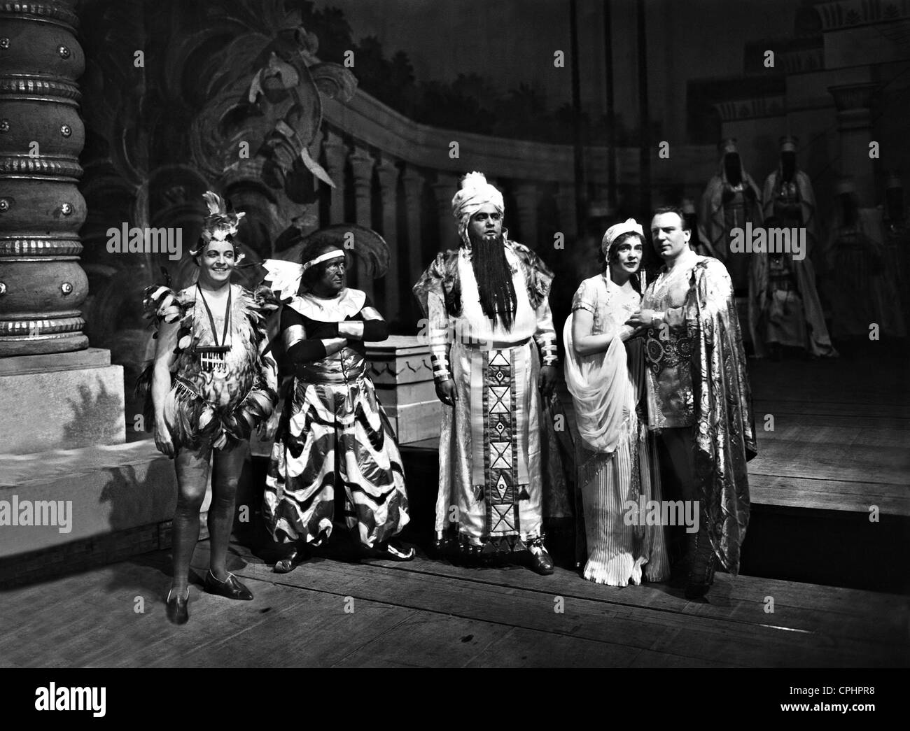 Actors in the performance of the 'Magic Flute' in Berlin, 1928 Stock Photo