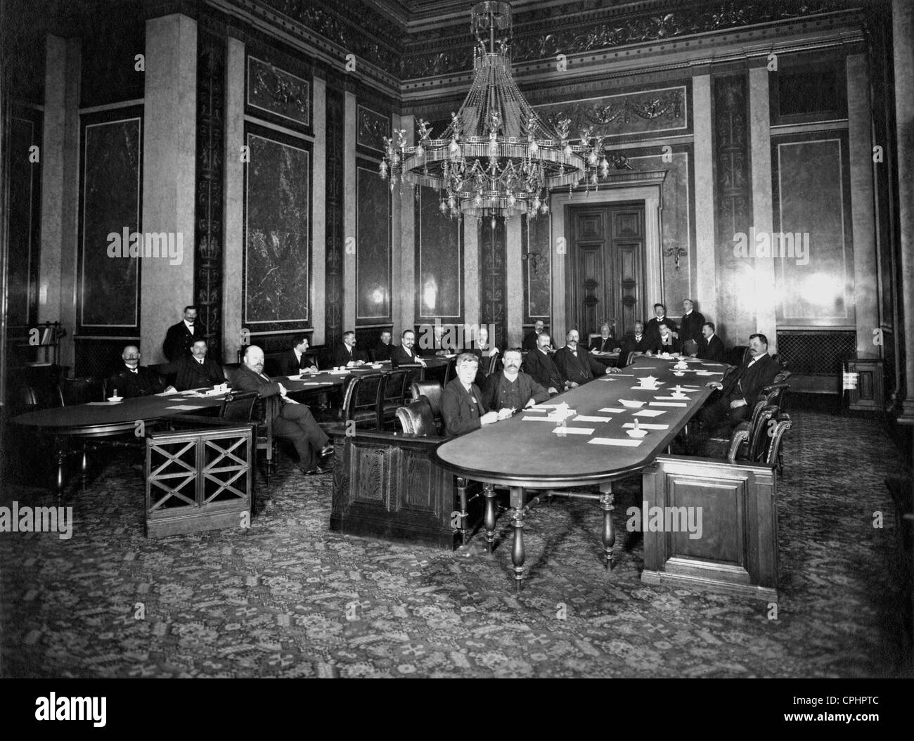 Budget hall of the Empire Council in Vienna, 1912 Stock Photo